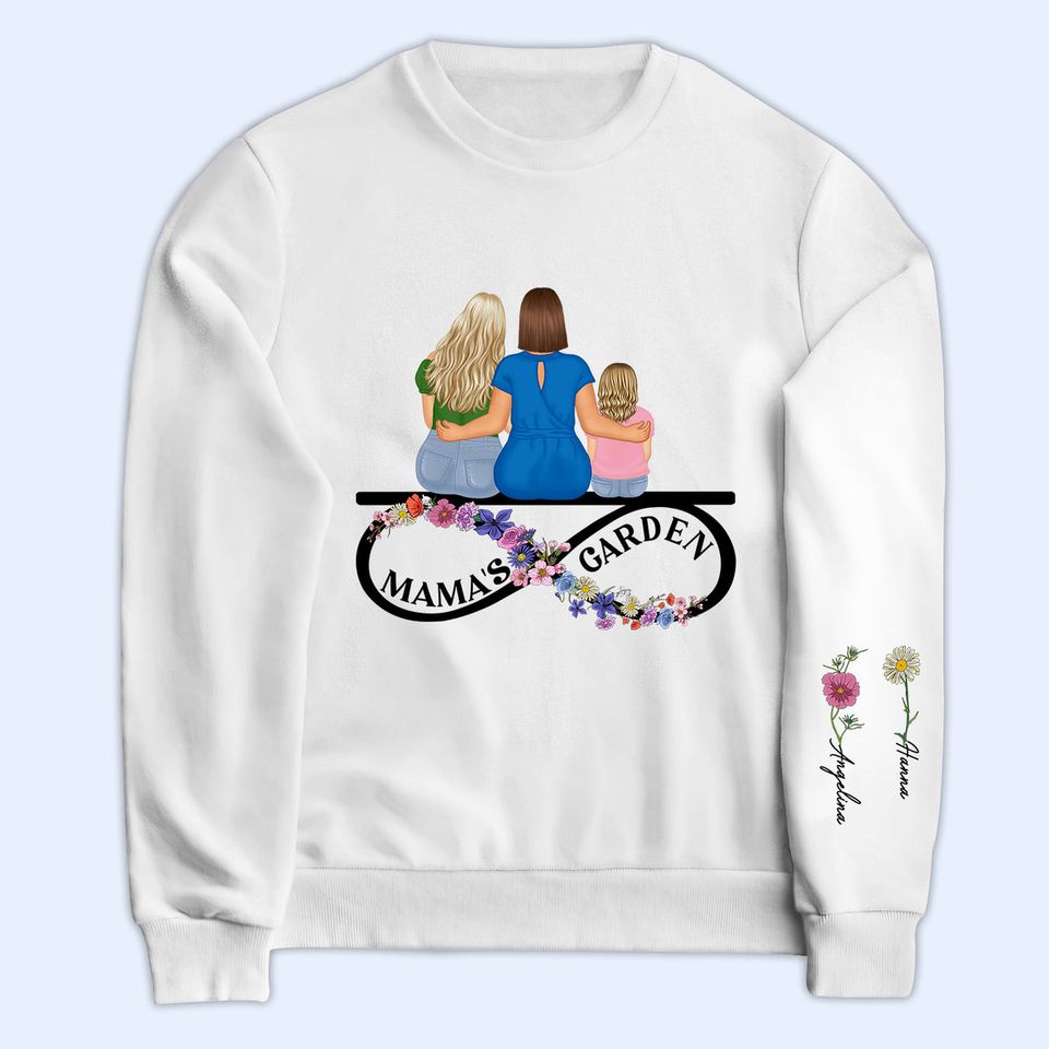 Birth Month Flower Mama's Garden - Gift For Mother - Personalized 3D Sweatshirt