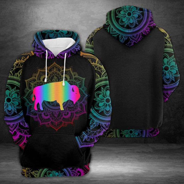 Bison 3D All Over Print Hoodie, Zip Hoodie