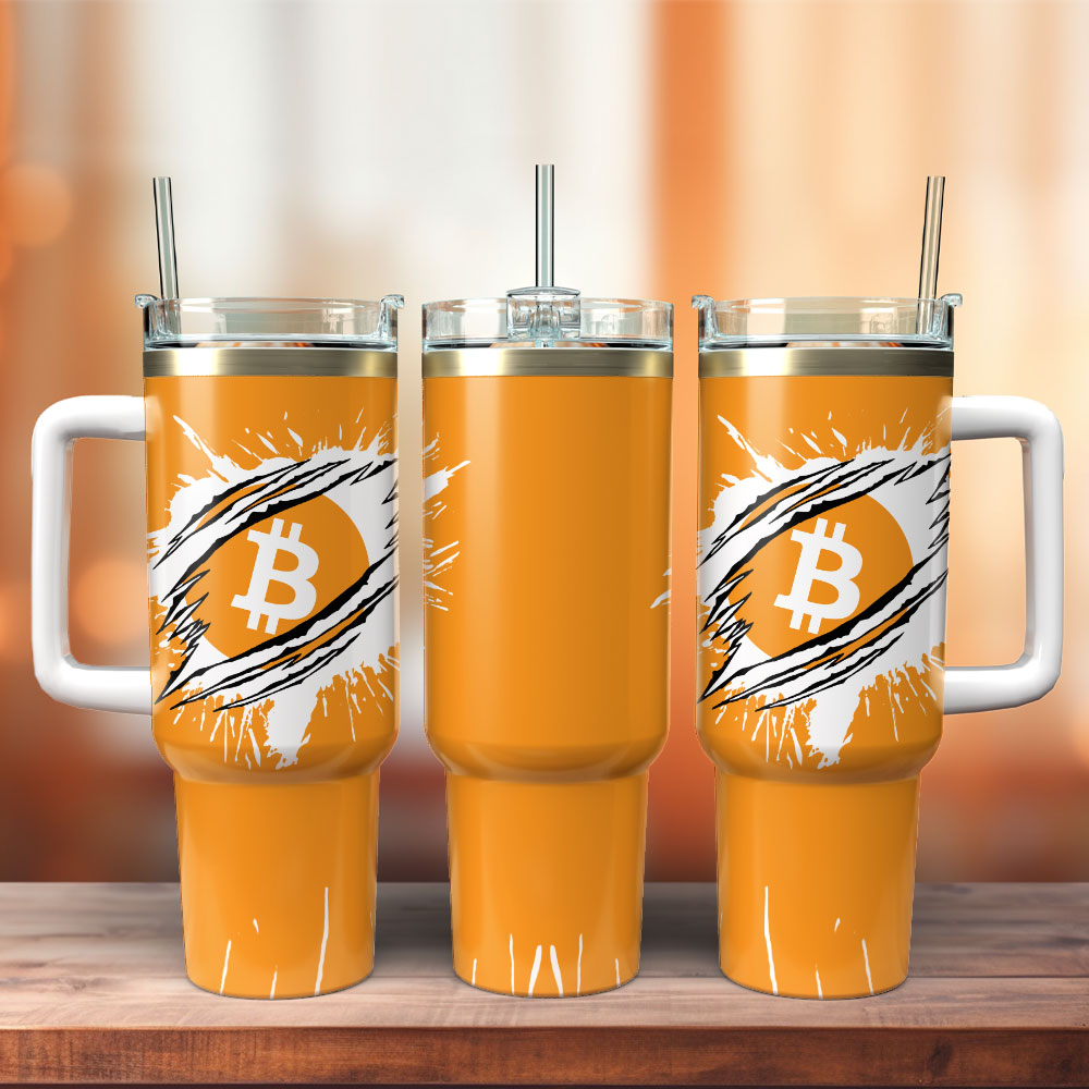Bitcoin Logo Artwork Custom Stanley Cup 40 oz 30 oz Tumbler With HandleTVC2301239