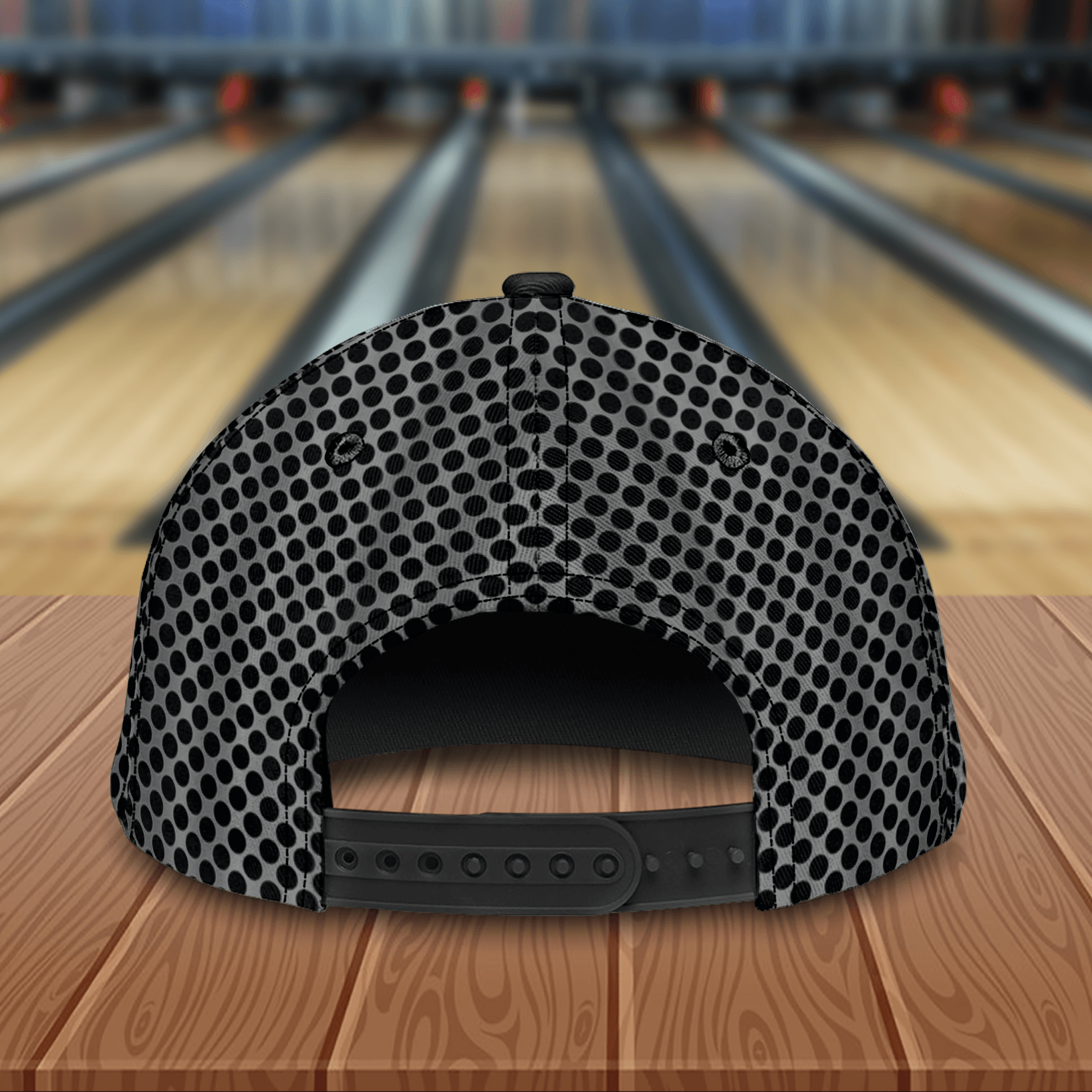 Black And Red Bowling Personalized Classic Cap, Personalized Gift for Bowling Lovers Trucker Hats Custom Hats Gifts For Men & Women