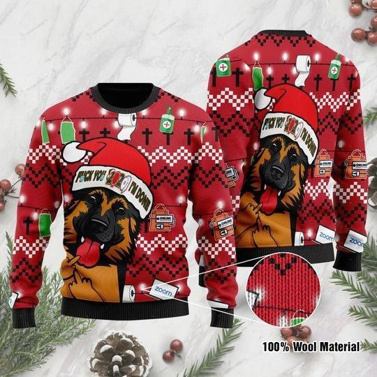 Black And Tan German Shepherd Dog Im Done Ugly Christmas Sweater Adult 3D Funny Matching for family