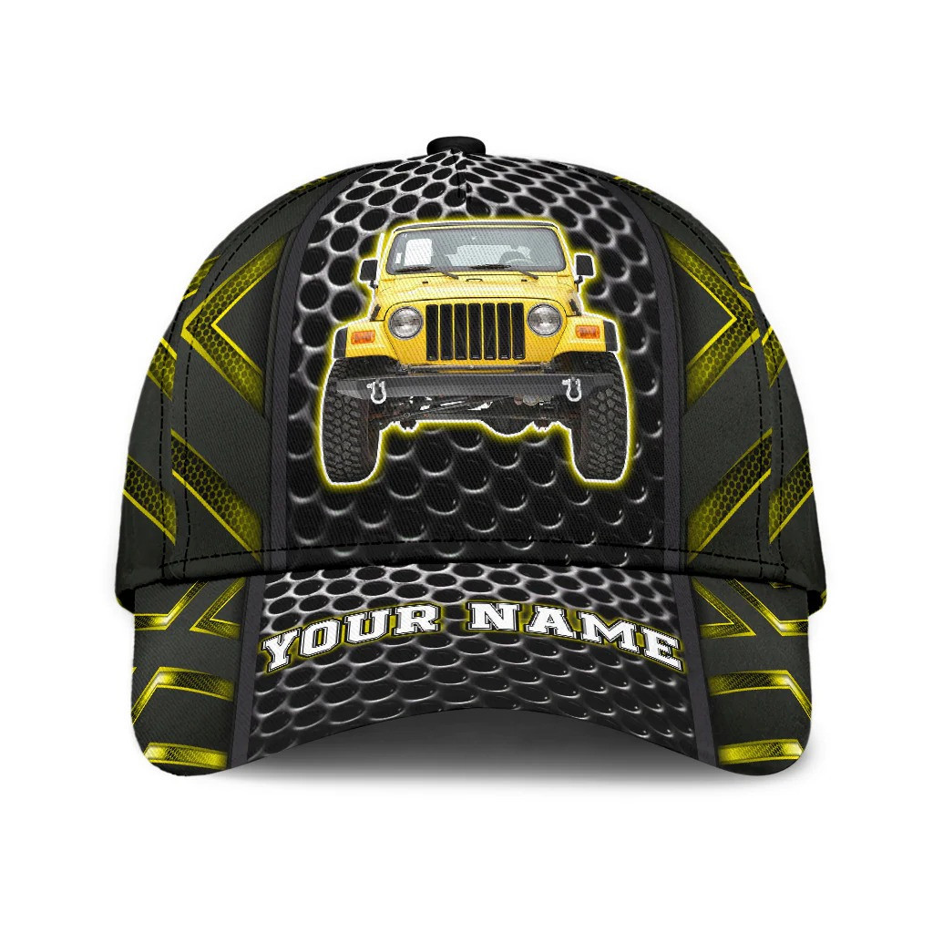 Black and White Jee Car Classic Cap for Jee Car Drivers, Jee Hats for Men, Women, Fans Trucker Hats Custom Hats Gifts For Men & Women