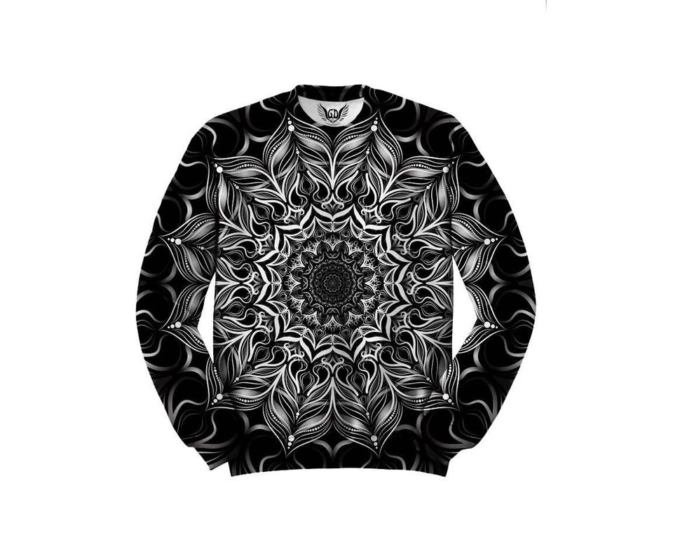 Black and White Mandala 3D Sweater