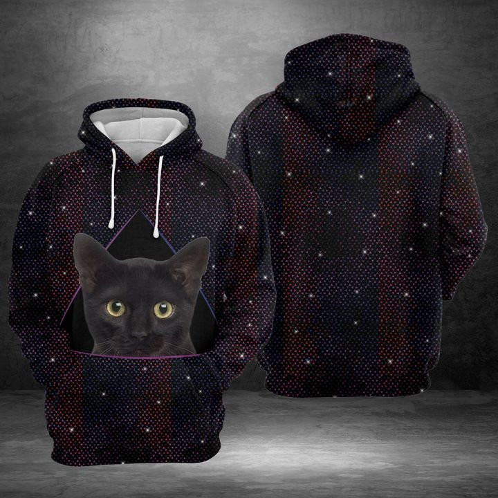 Black Cat Bling 3D All Over Print Hoodie, Zip Hoodie