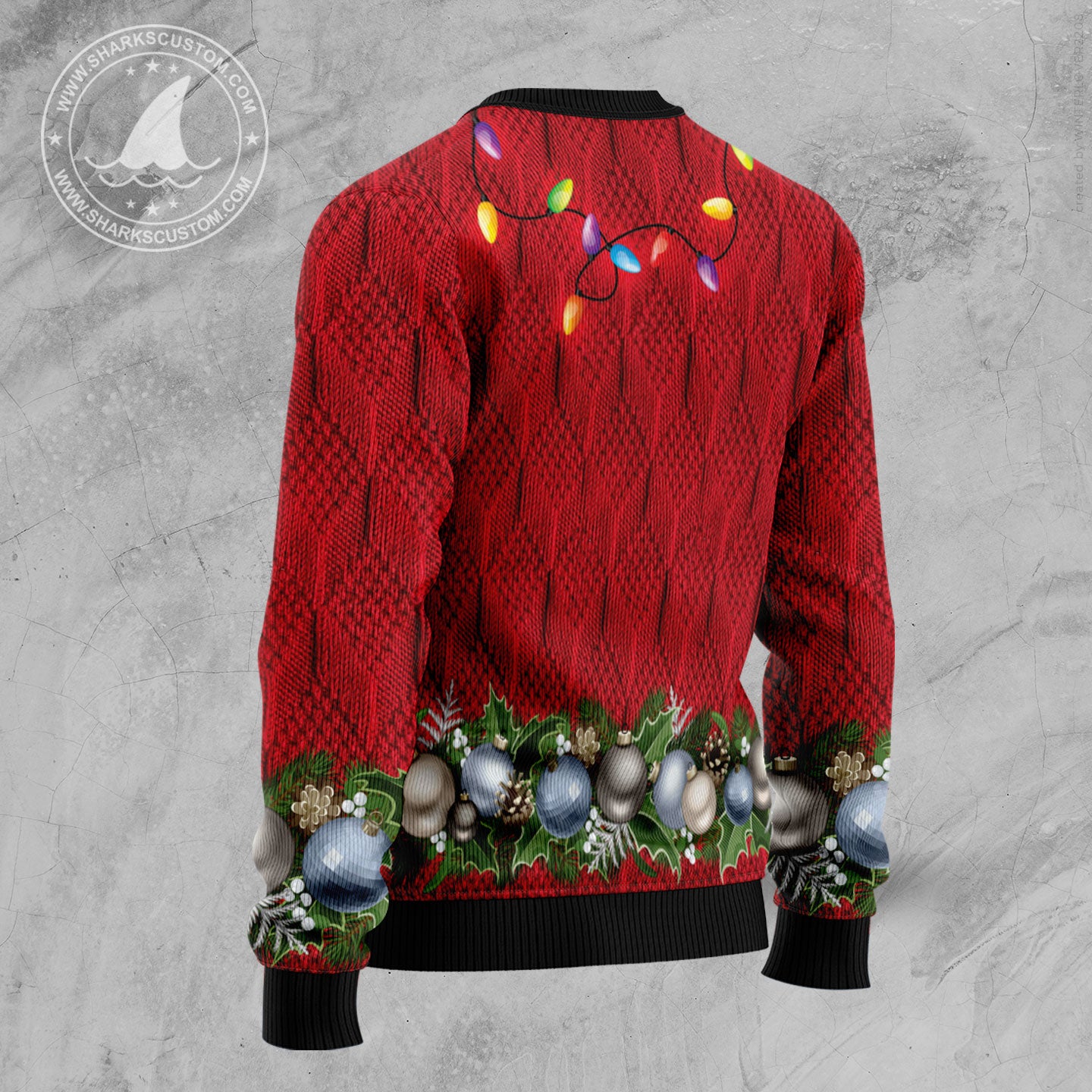 Black Cat Christmas Beauty Ugly Christmas Sweater - Image 2