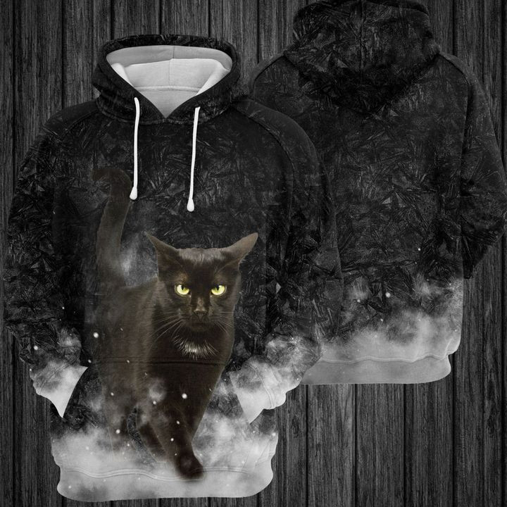 Black Cat Cool 3D All Over Print Hoodie, Zip Hoodie
