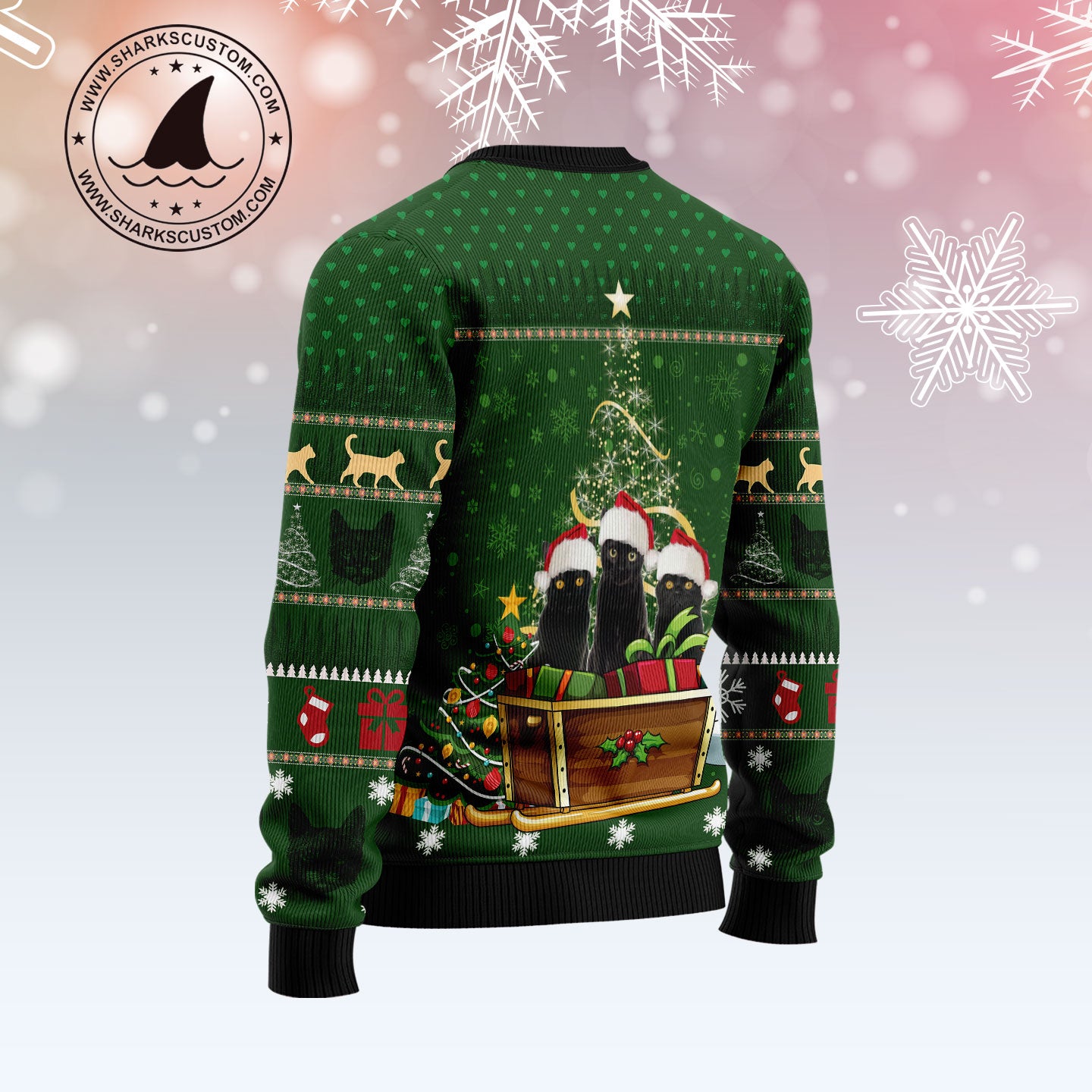 Black Cat Group Xmas Ugly Christmas Sweater - Image 2