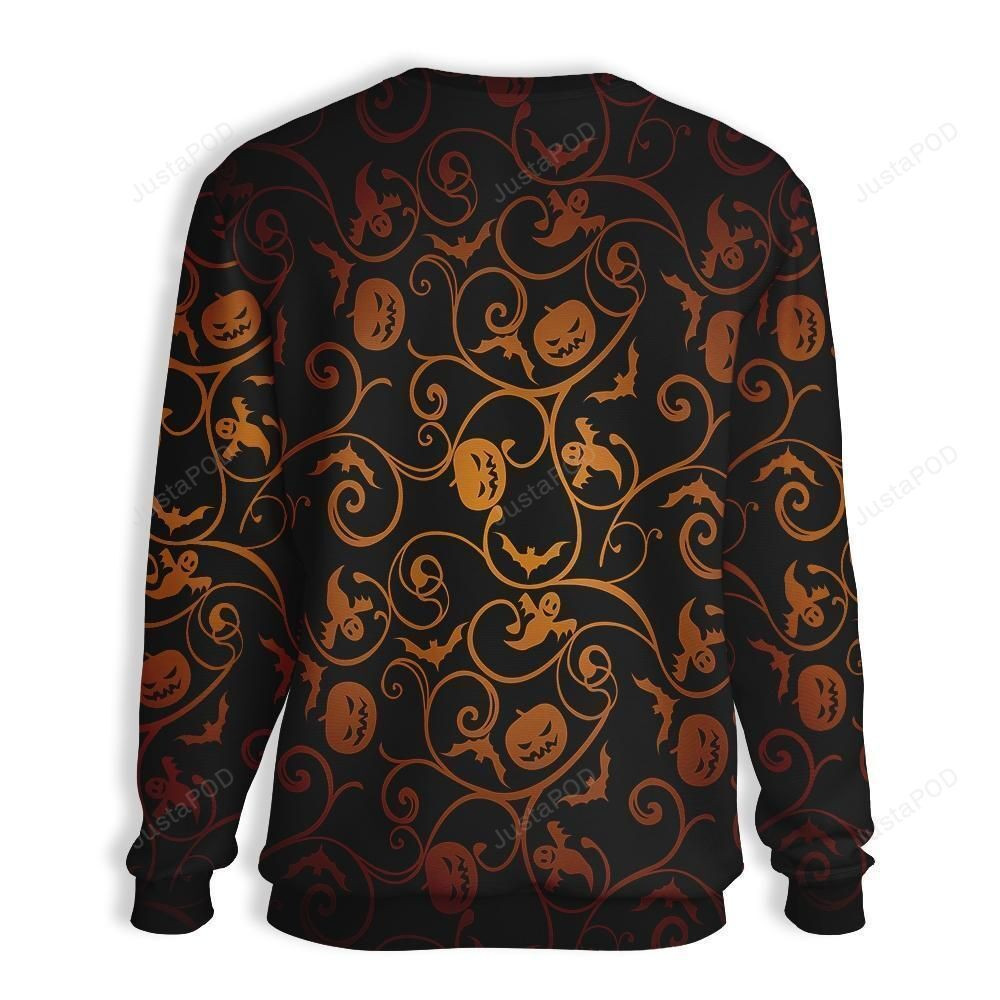 Black Cat Halloween Ugly Christmas Sweater Adult 3D Funny Matching for family