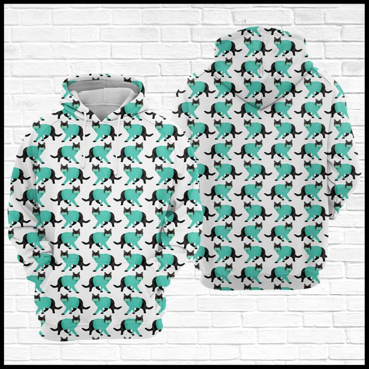 Black Cat Safe 3D All Over Print Hoodie, Zip Hoodie