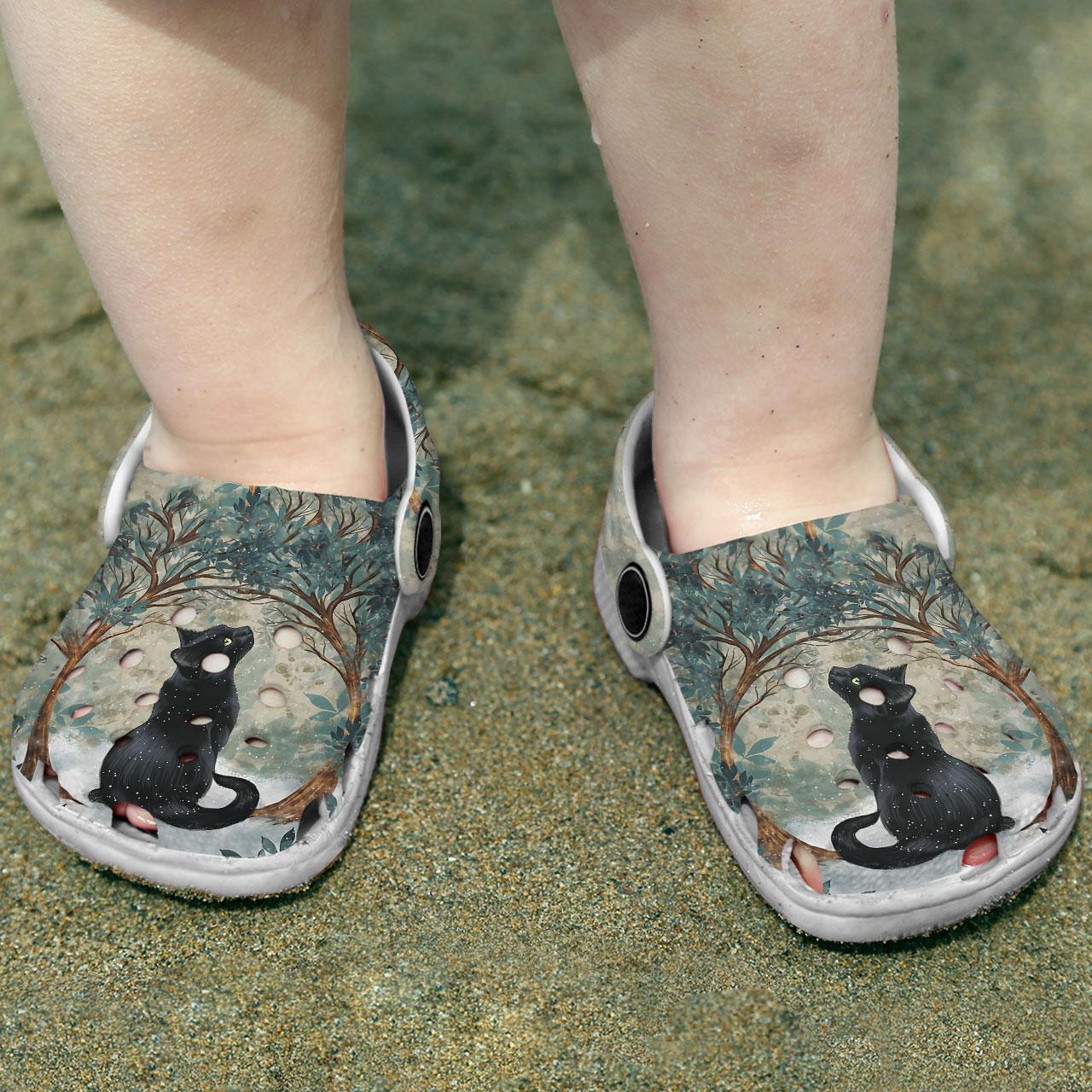 Black Cats Crocs Crocband Clogs Shoes Comfortable For Men Women and Kids - Image 5