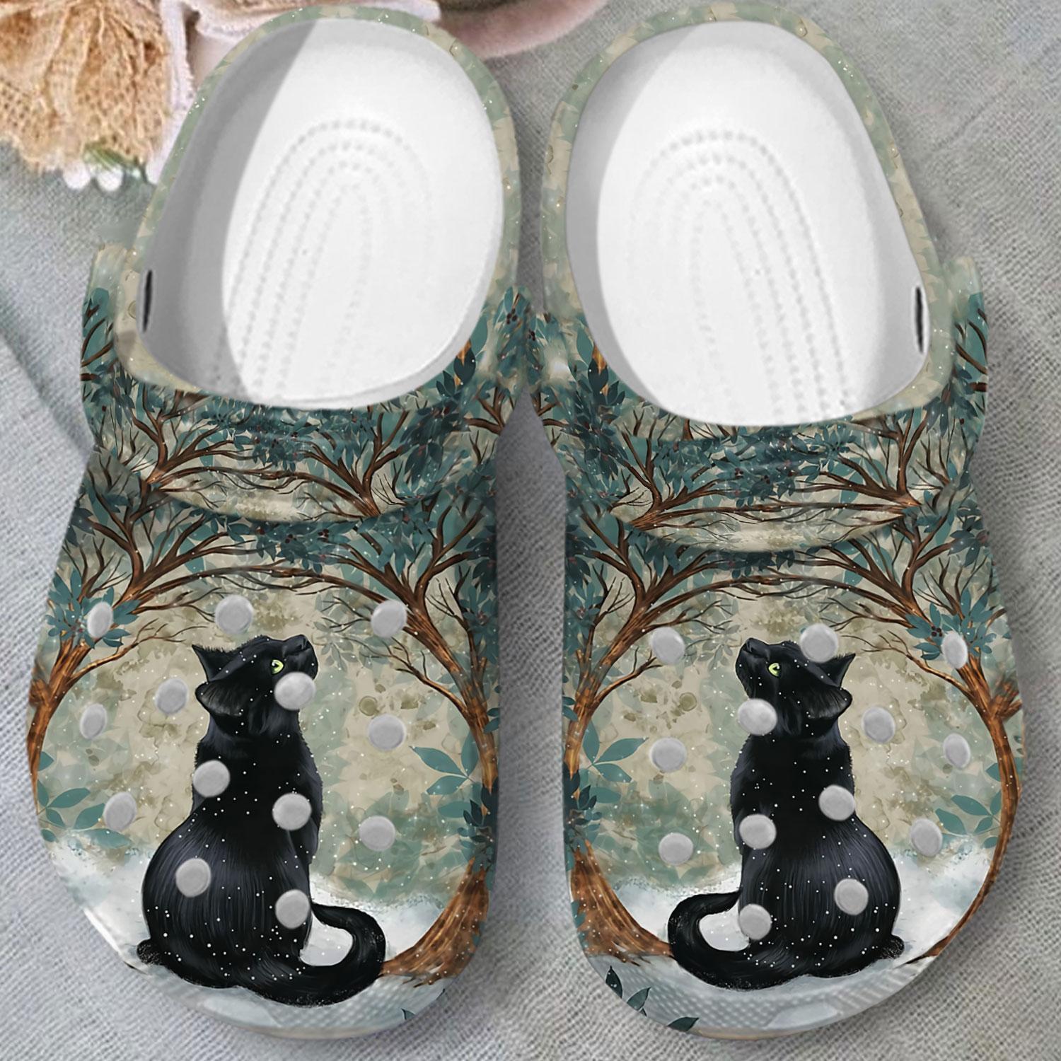 Black Cats Crocs Crocband Clogs Shoes Comfortable For Men Women and Kids - Image 4