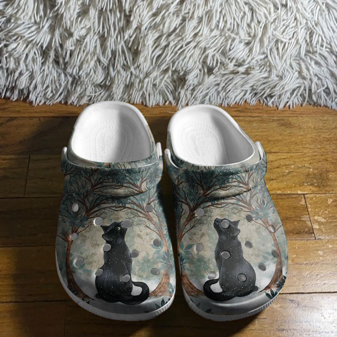 Black Cats Crocs Crocband Clogs Shoes Comfortable For Men Women and Kids - Image 7