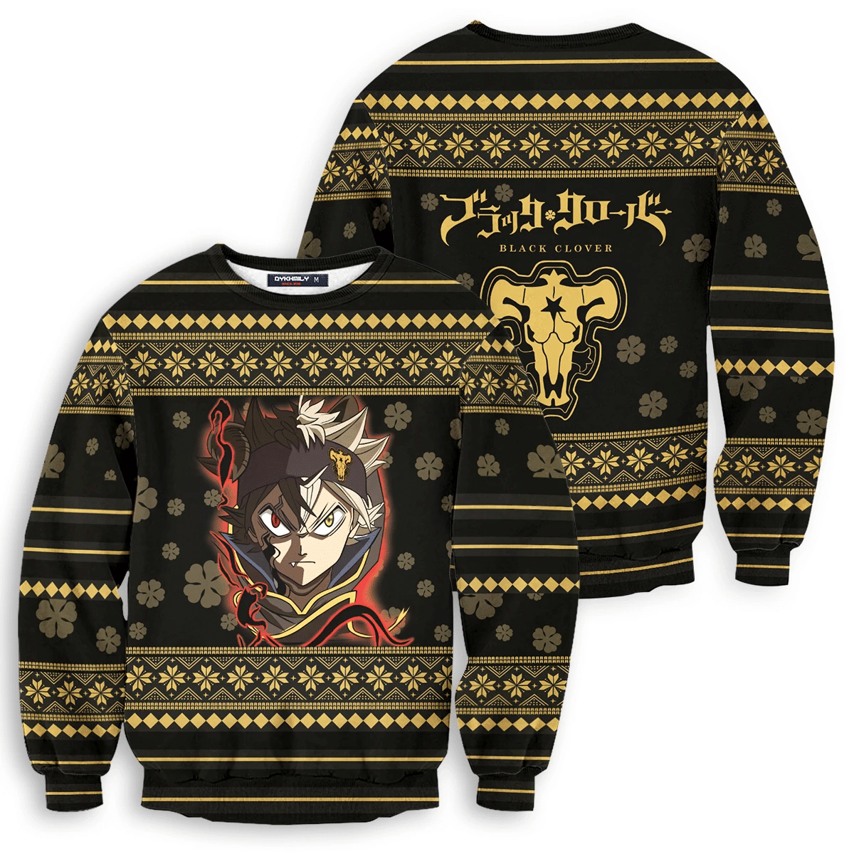 Black Clover Ugly Christmas Sweater Adult 3D Funny Matching for family