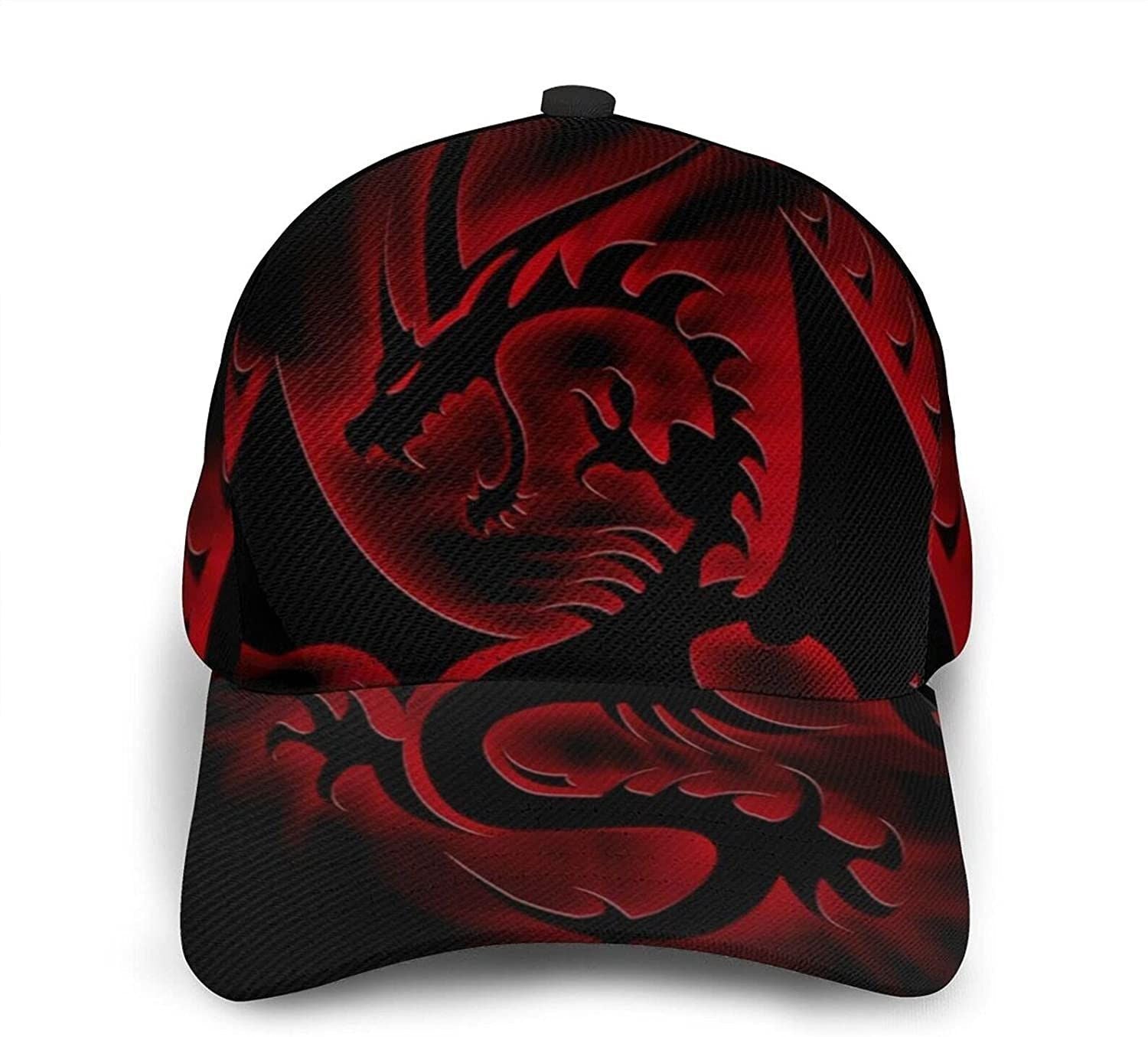 Black Dragon Emblem Curved Edge Baseball Cap 3D Hip-Hop Hat Outdoor Trucker Hat Classic Cap Trucker Hats Custom Hats Gifts For Men & Women