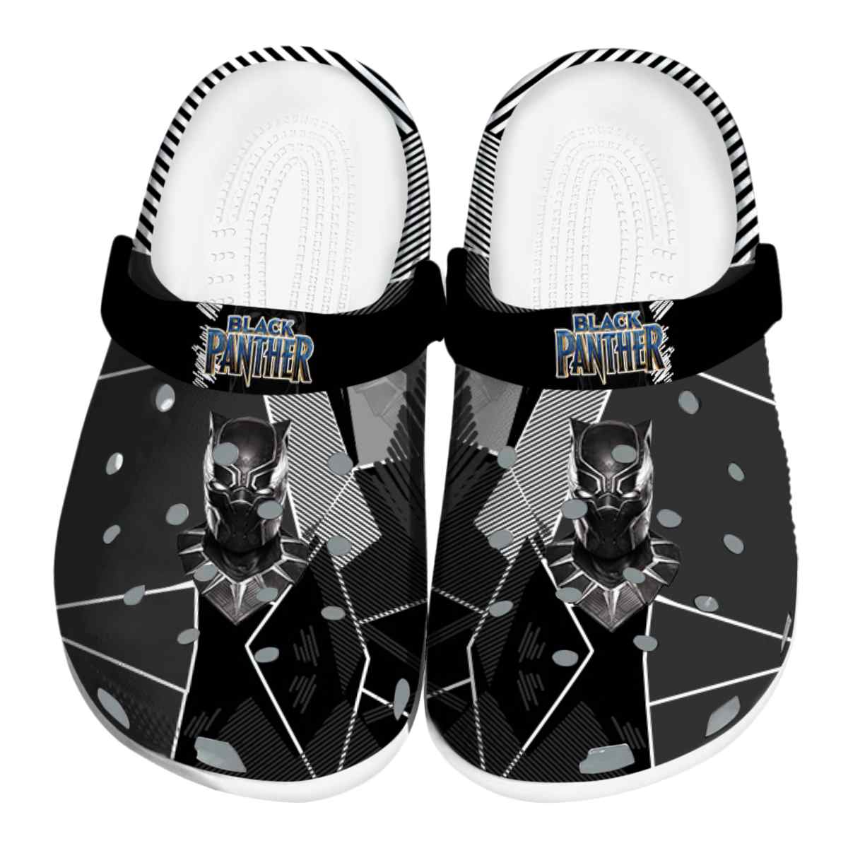 Black Panther Movie Crocs Crocband Clogs Shoes Comfortable For Men Women and Kids