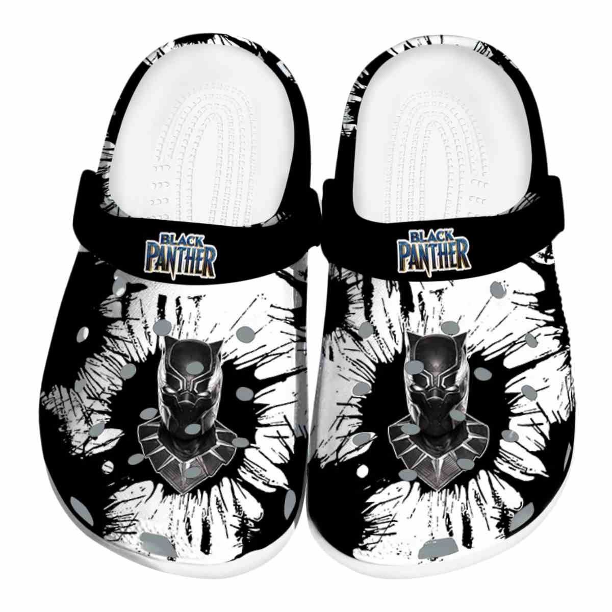 Black Panther Movie Crocs Crocband Clogs Shoes Comfortable For Men Women and Kids
