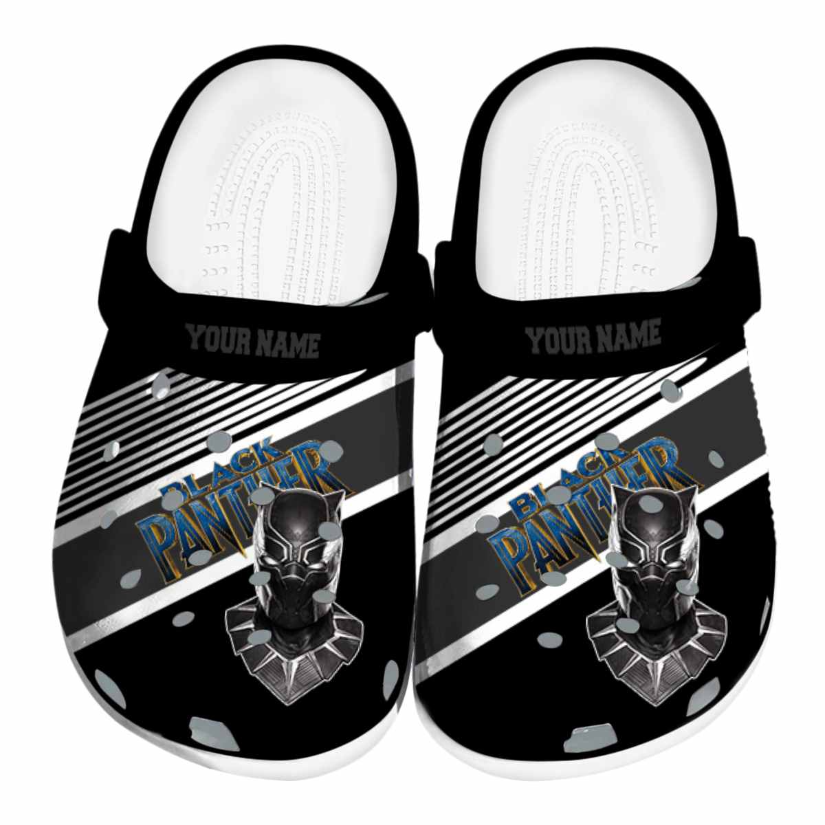 Black Panther Movie Crocs Crocband Clogs Shoes Comfortable For Men Women and Kids