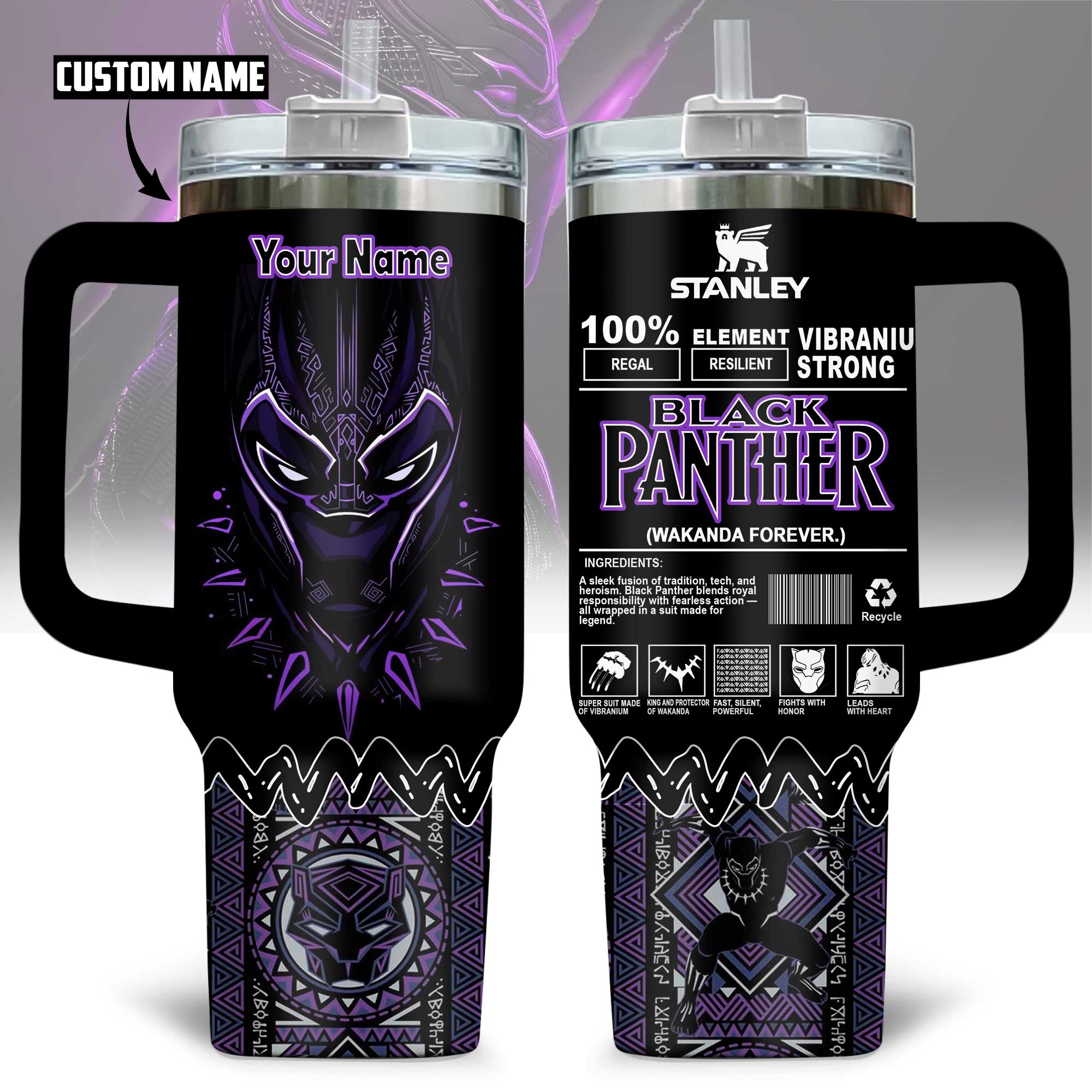 Black Panther Movies Custom Stanley Cup 40 oz 30 oz Tumbler With HandleTVC2301171
