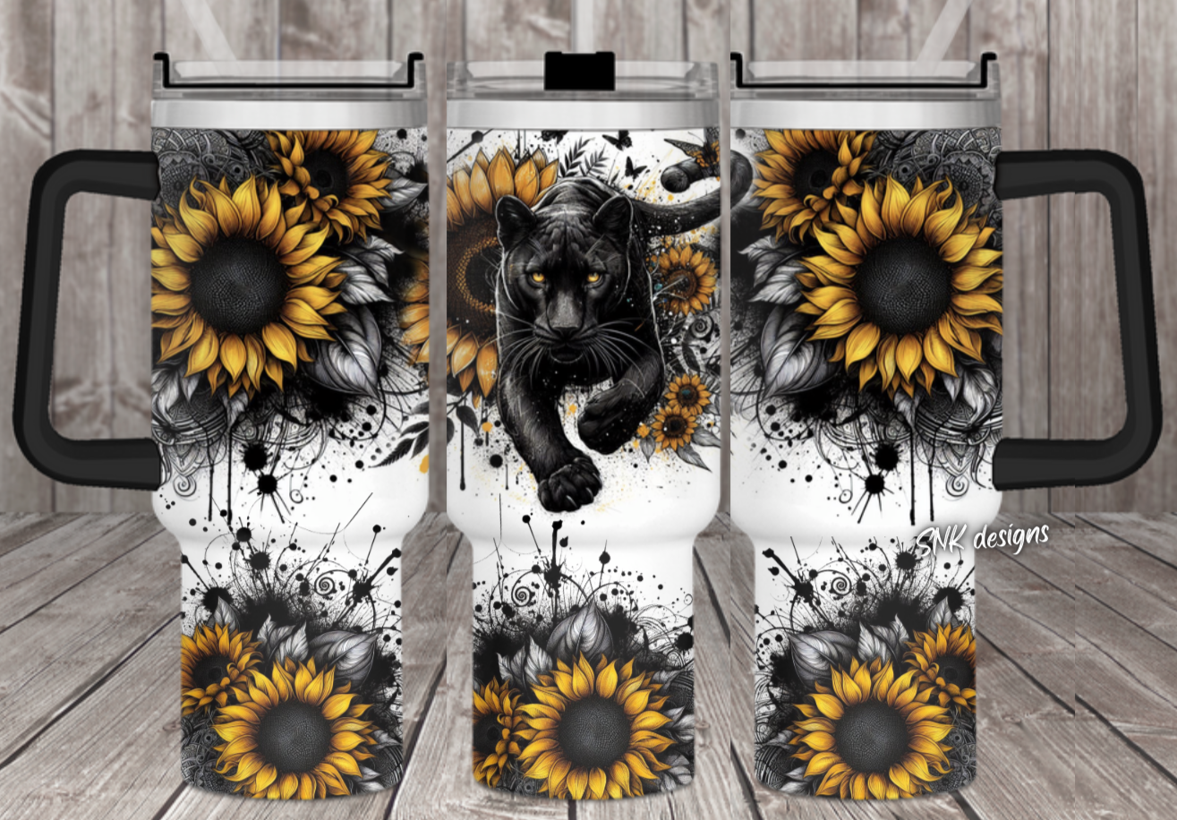Black Panther Sunflower Custom Stanley Cup 40 oz 30 oz Tumbler With HandleTVC2301706