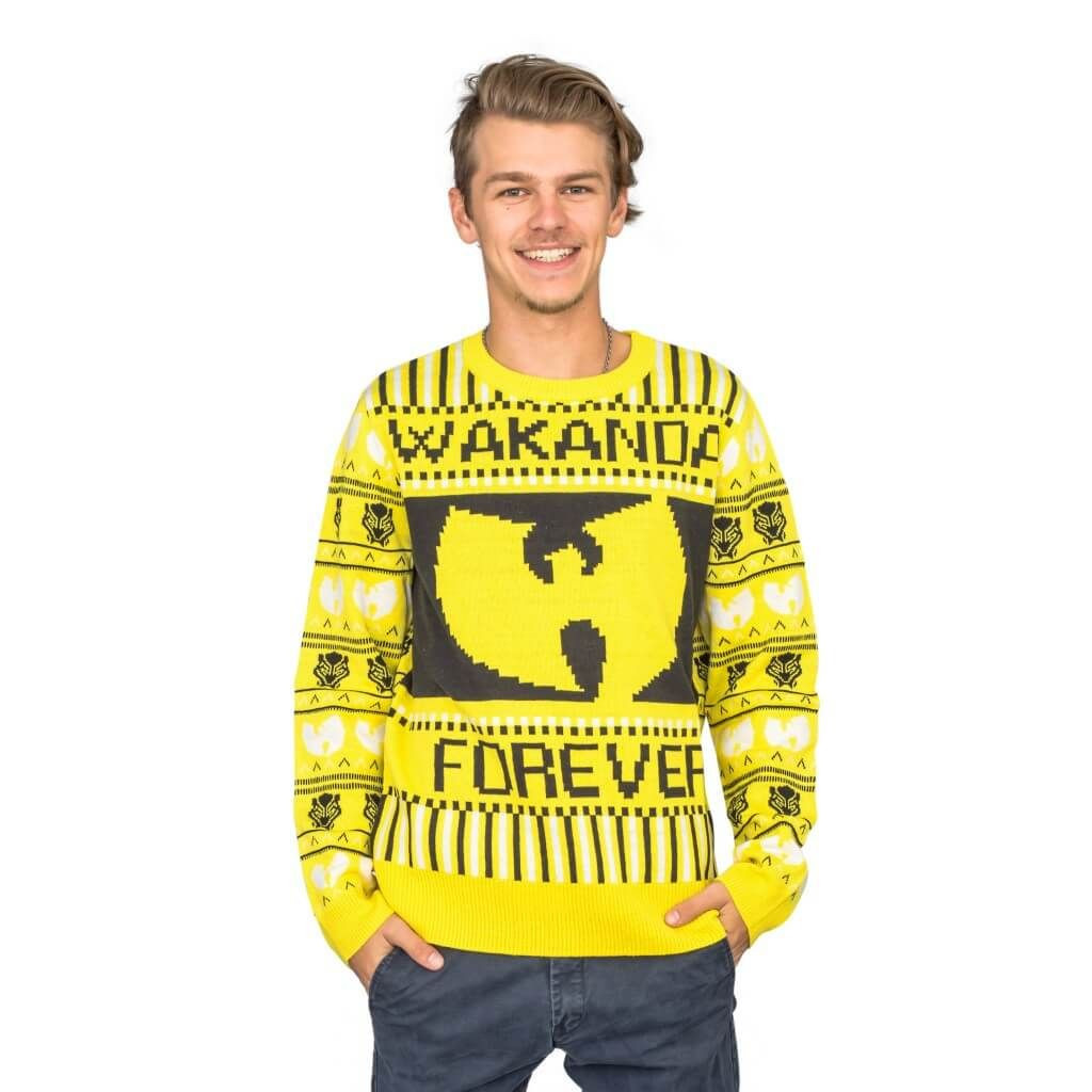 Black Panther Wakanda Forever Ugly Christmas Sweater Adult 3D Funny Matching for family