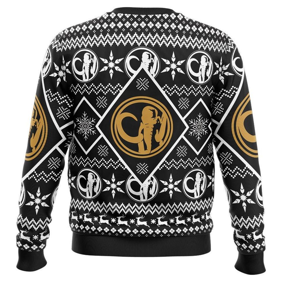 Black Ranger Power Ranger Ugly Christmas Sweater, Christmas Ugly Sweatshirt - Image 4