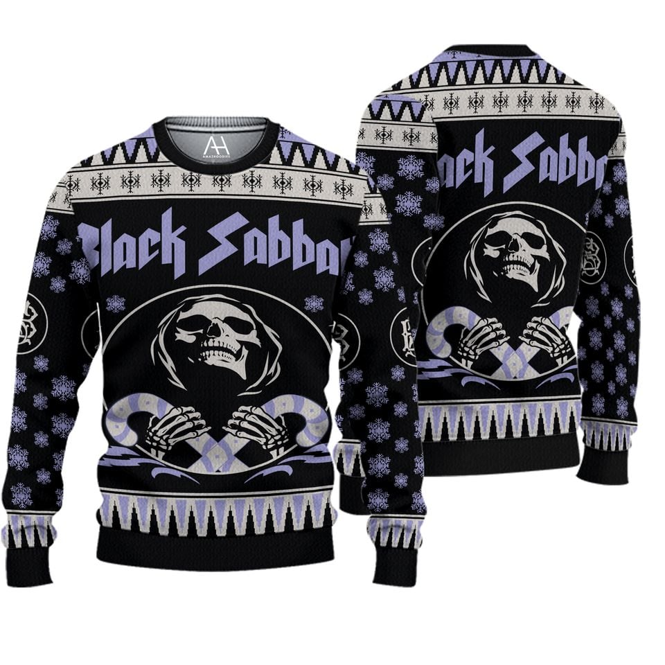 Black Sabbath Band 3D Ugly Sweater