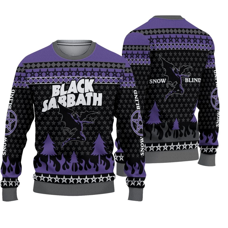Black Sabbath Band 3D Ugly Sweater
