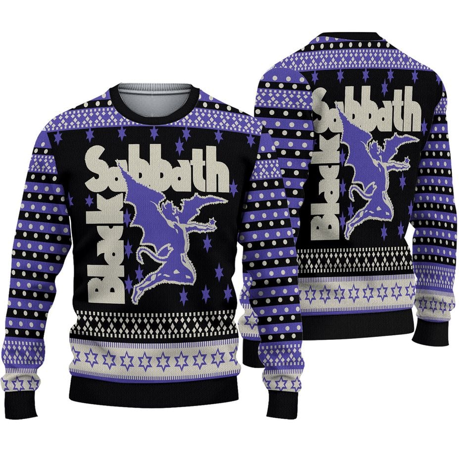 Black Sabbath Band 3D Ugly Sweater