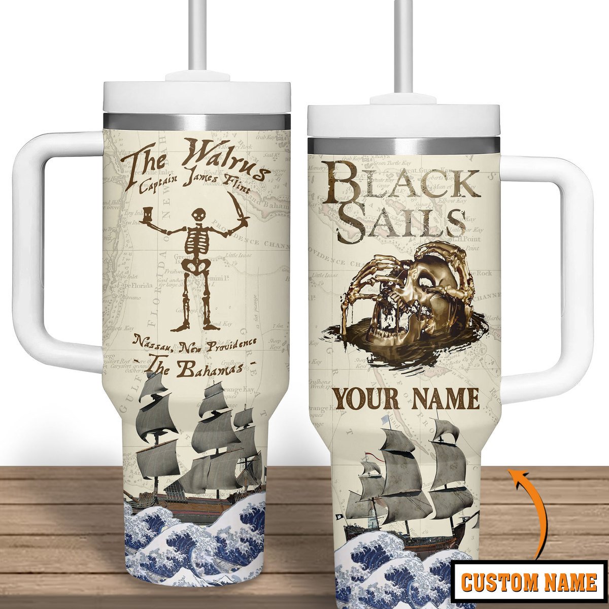 Black Sails TV Series Custom Stanley Cup 40 oz 30 oz Tumbler With HandleTVC2301311
