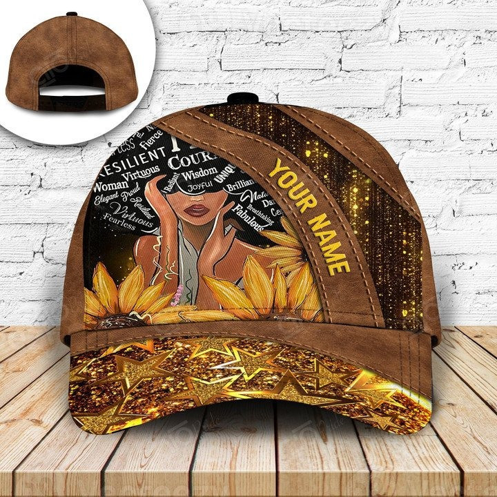 Black Woman Sunflower Faith Cap, Jesus Black Woman Cap, Hat for Black Wife Trucker Hats Custom Hats Gifts For Men & Women