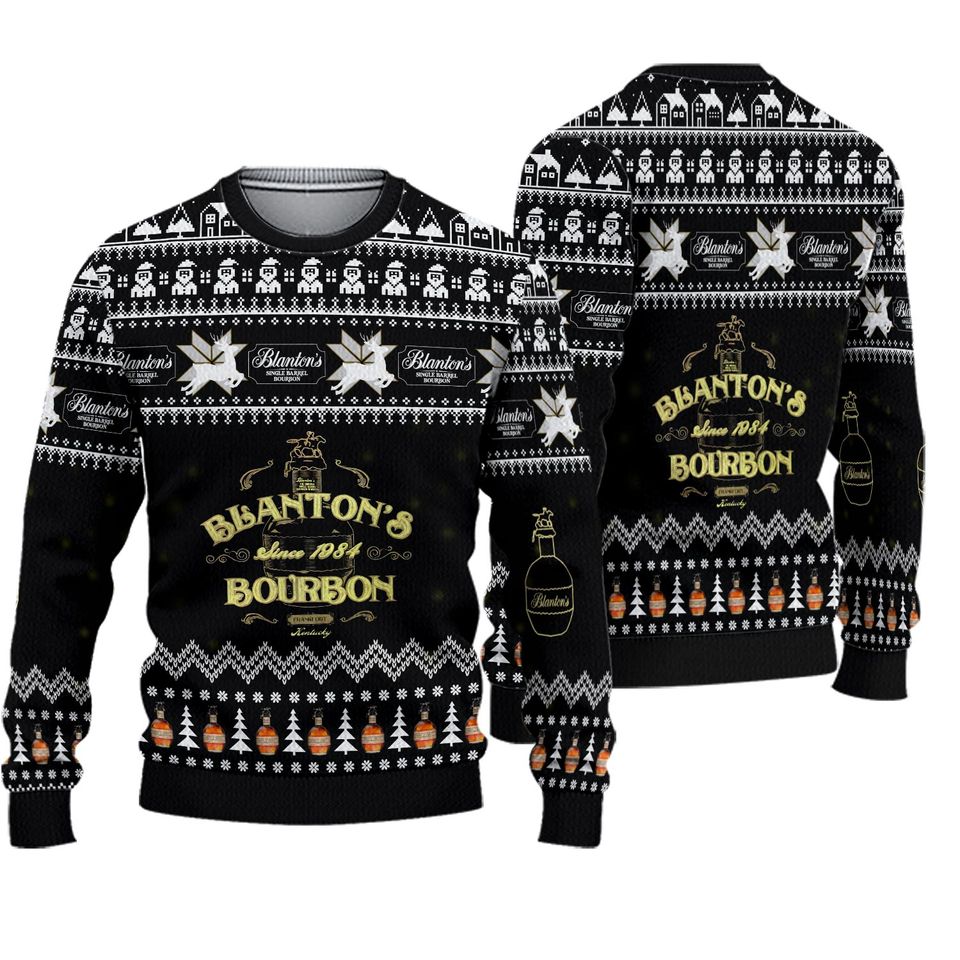 Blantons Bourbon Since 1984 Ugly Christmas Sweater