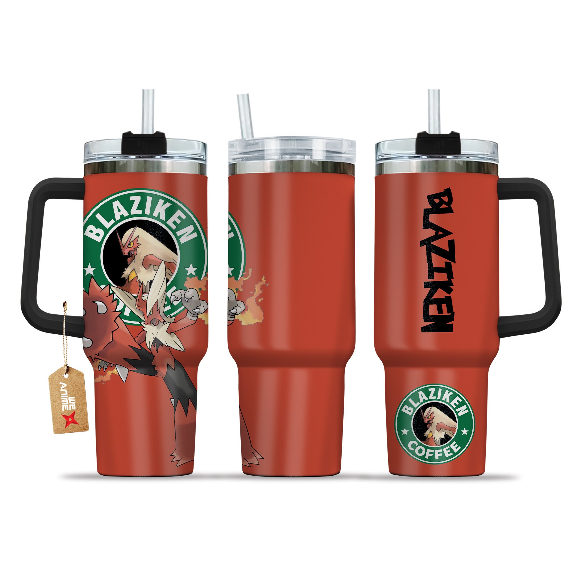 Blaziken Coffee Pokemon Anime Custom Stanley Cup 40 oz 30 oz Tumbler With HandleTVC2301215