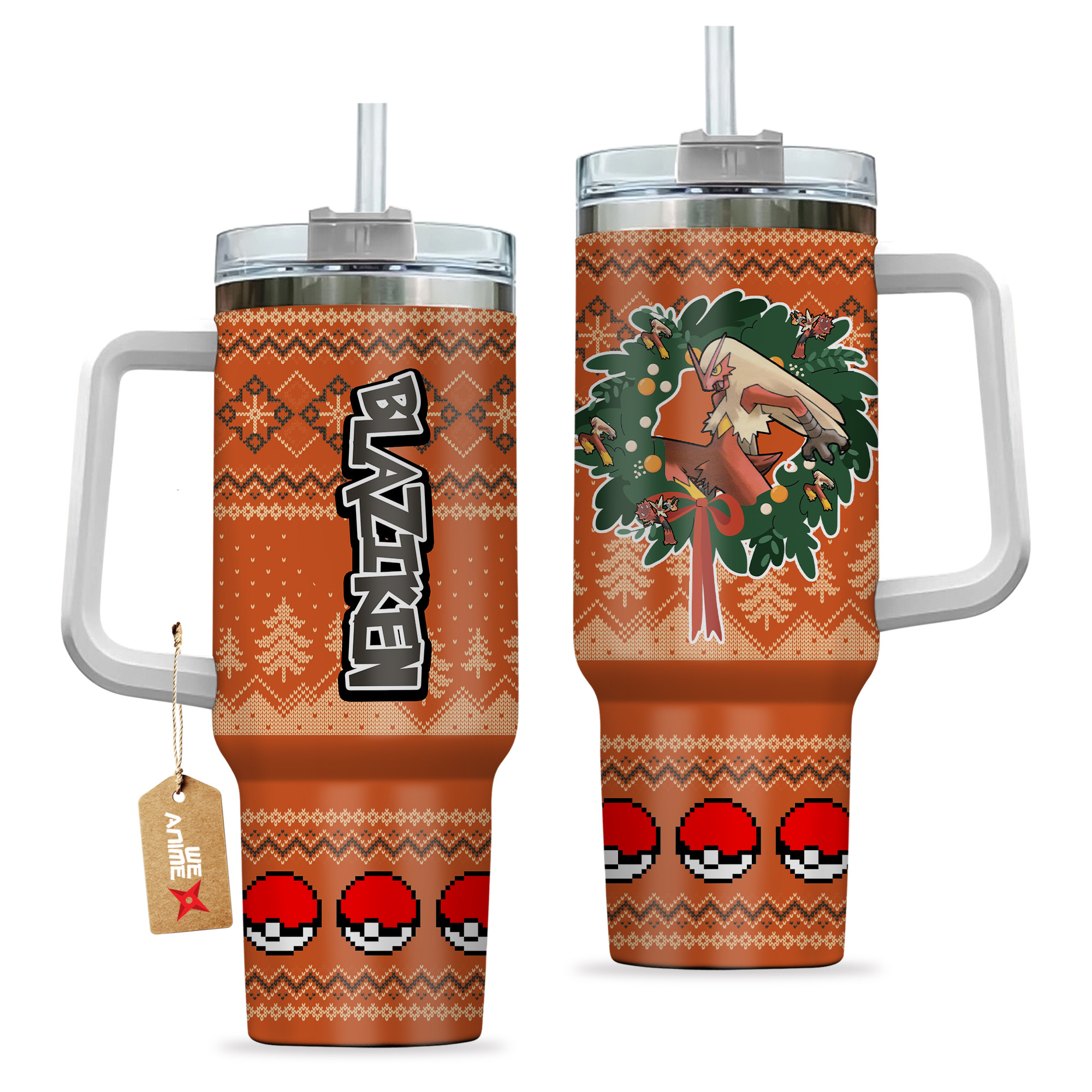 Blaziken Pokemon Anime Custom Stanley Cup 40 oz 30 oz Tumbler With HandleTVC2301155 - Image 2