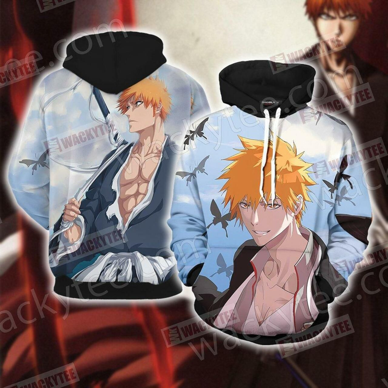 Bleach Kurosaki Ichigo 3D All Over Print Hoodie, Zip Hoodie