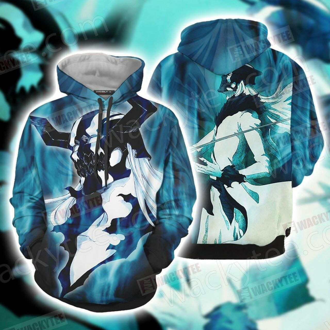 Bleach Zangetsu Hollow Unisex 3D All Over Print Hoodie, Zip Hoodie