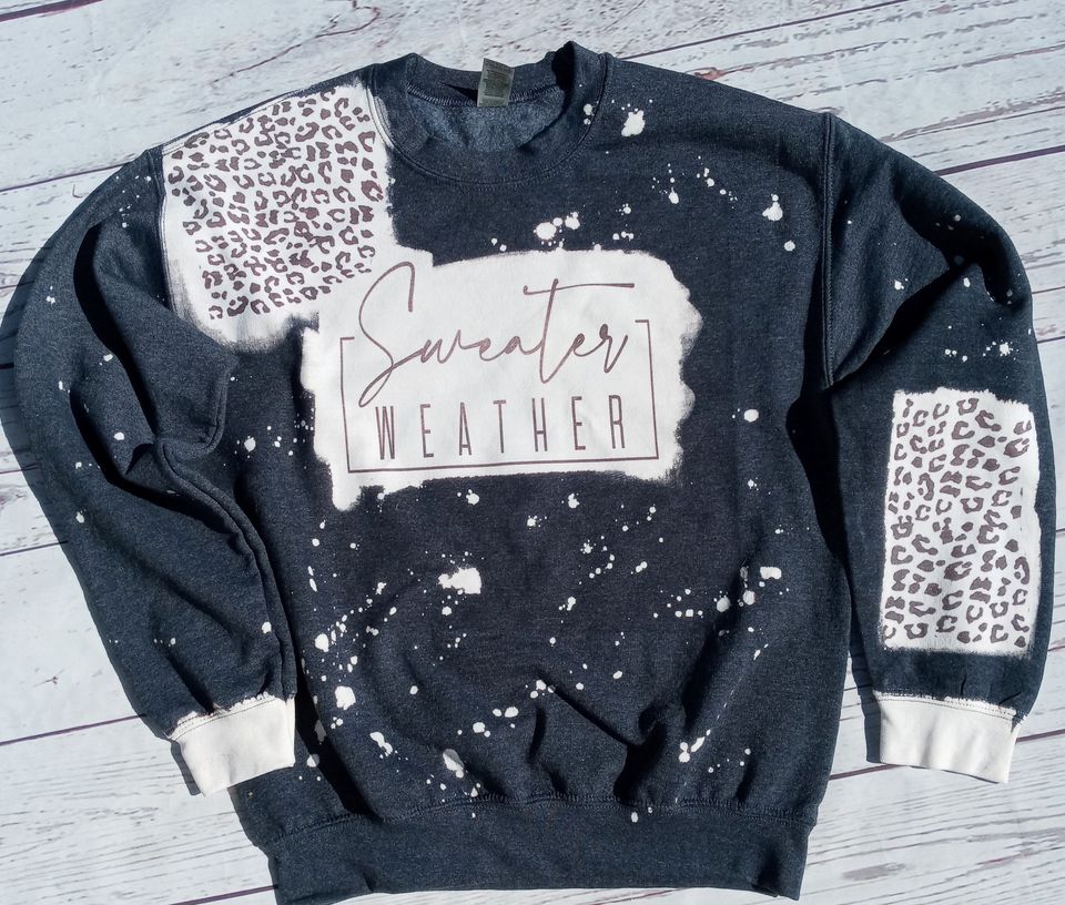 Bleached Sweater Weather Leopard Print 3D Sweater