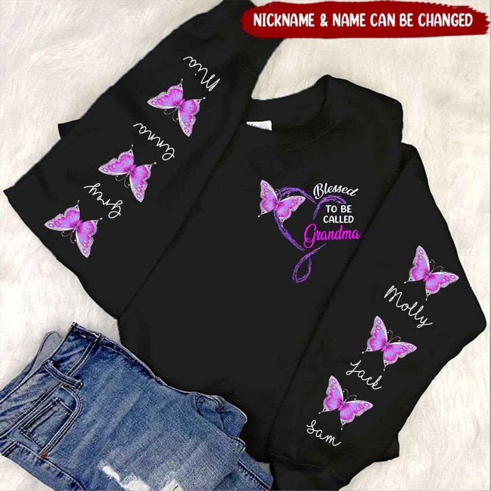 Blessed to be called Grandma personalized 3d sweater - Gift for Grandma Nana Mama Mom Mother's day