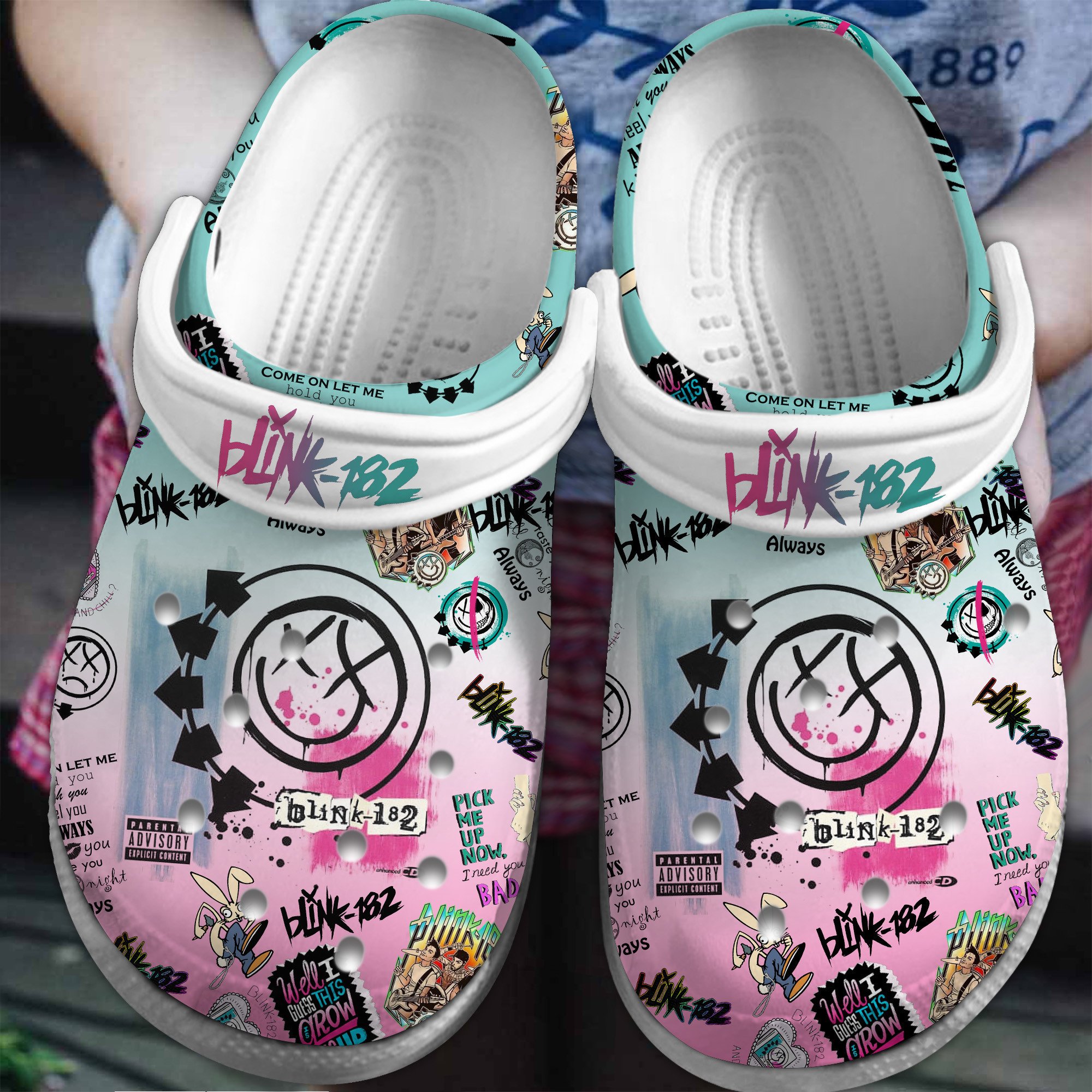 Blink 182 Music Crocs Crocband Clogs Shoes Comfortable For Men Women and Kids
