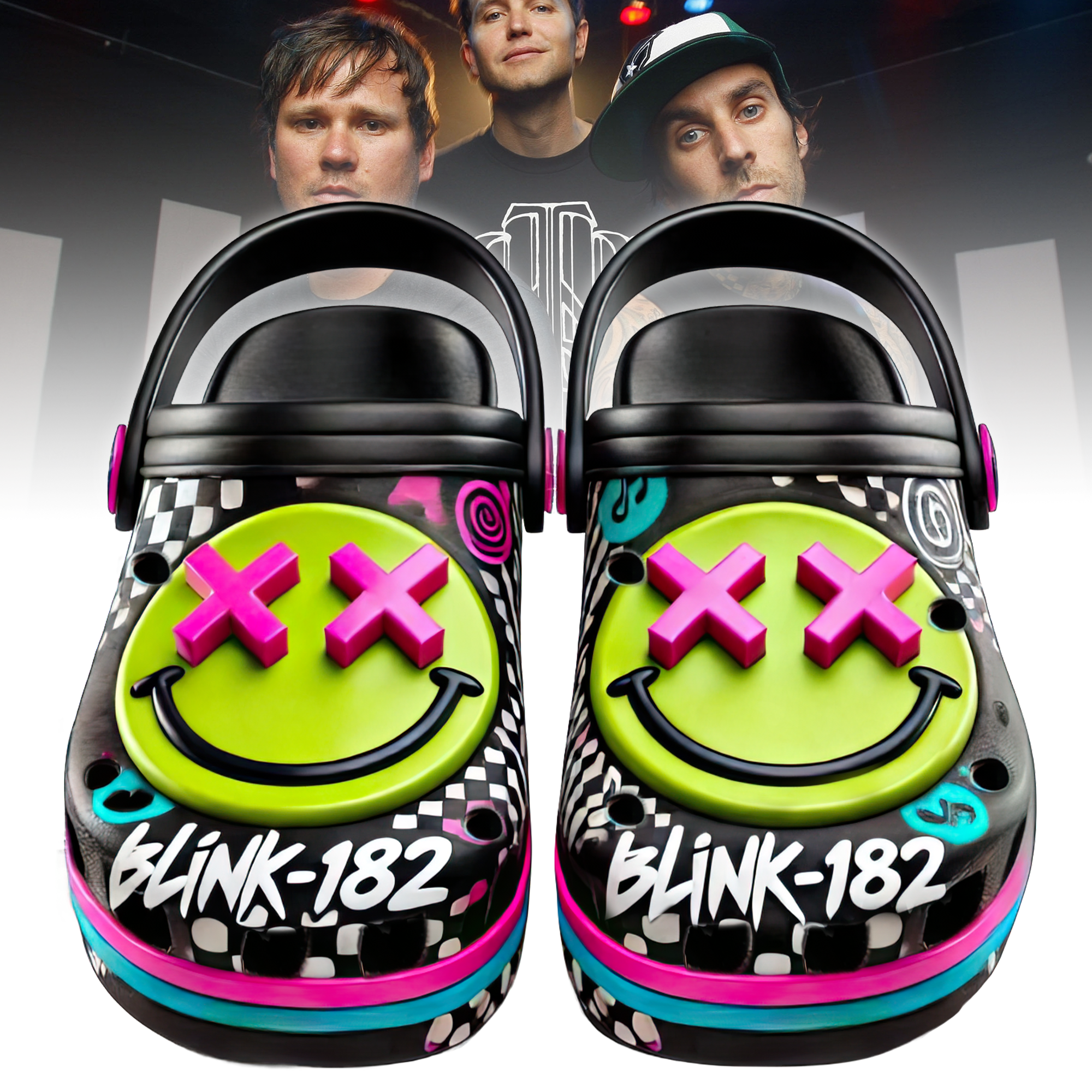 Blink-182 Music Crocs Crocband Clogs Shoes Comfortable For Men Women and Kids