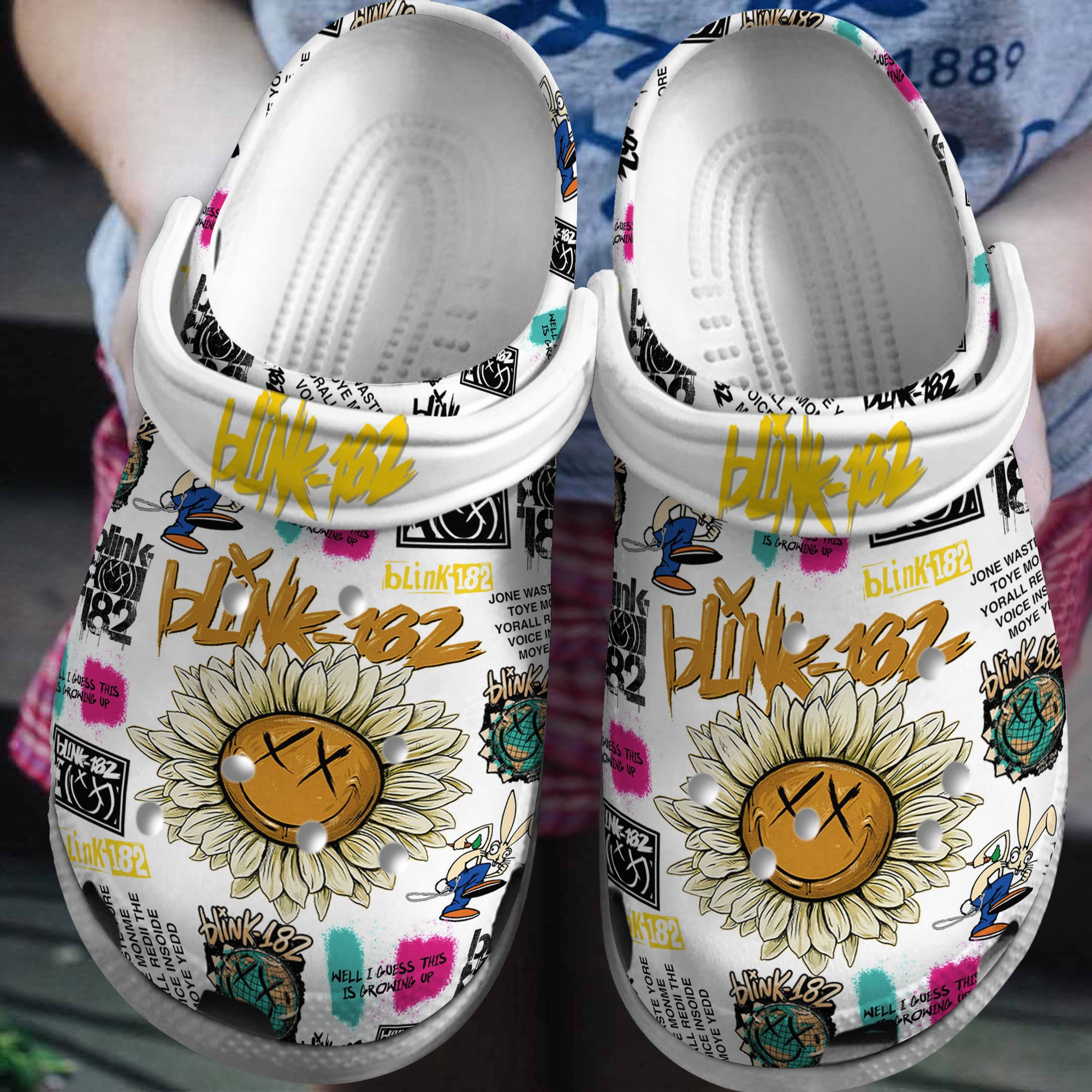 Blink 182 Music Crocs Crocband Clogs Shoes Comfortable For Men Women and Kids