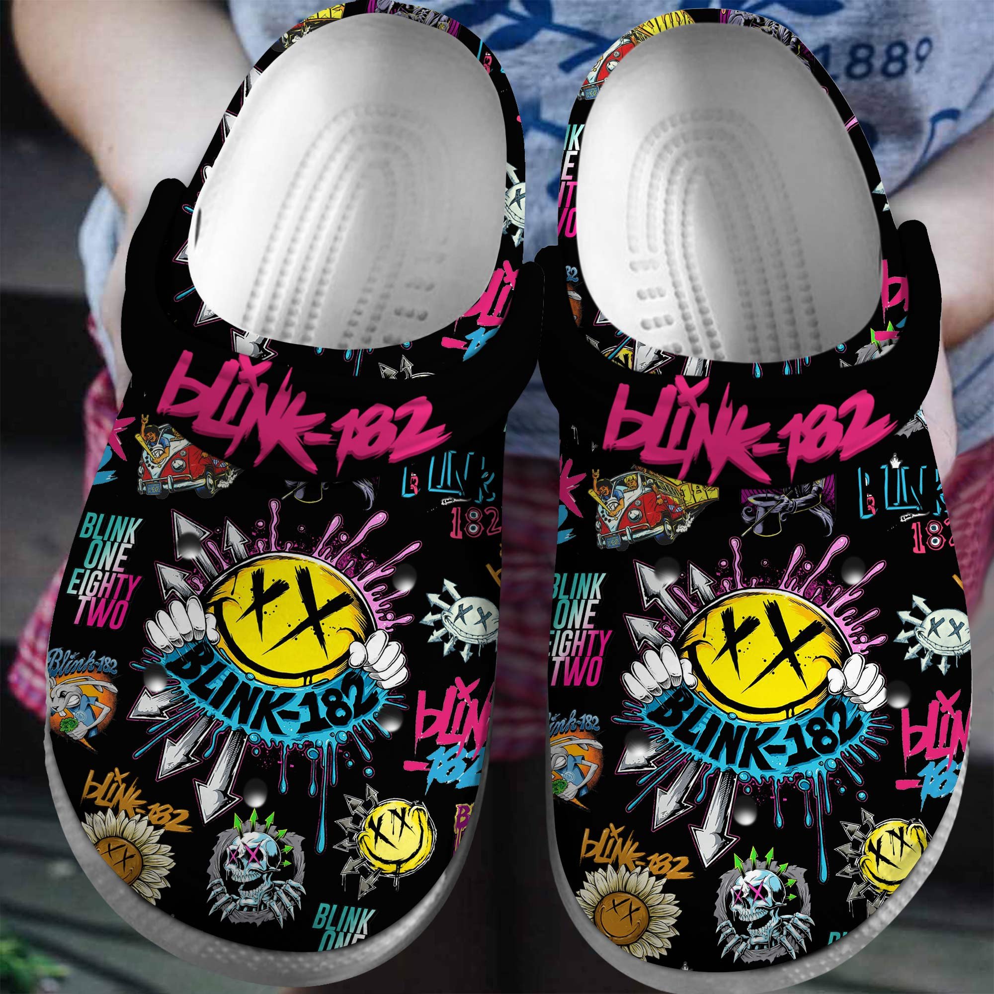 Blink-182 Music Crocs Crocband Clogs Shoes Comfortable For Men Women and Kids
