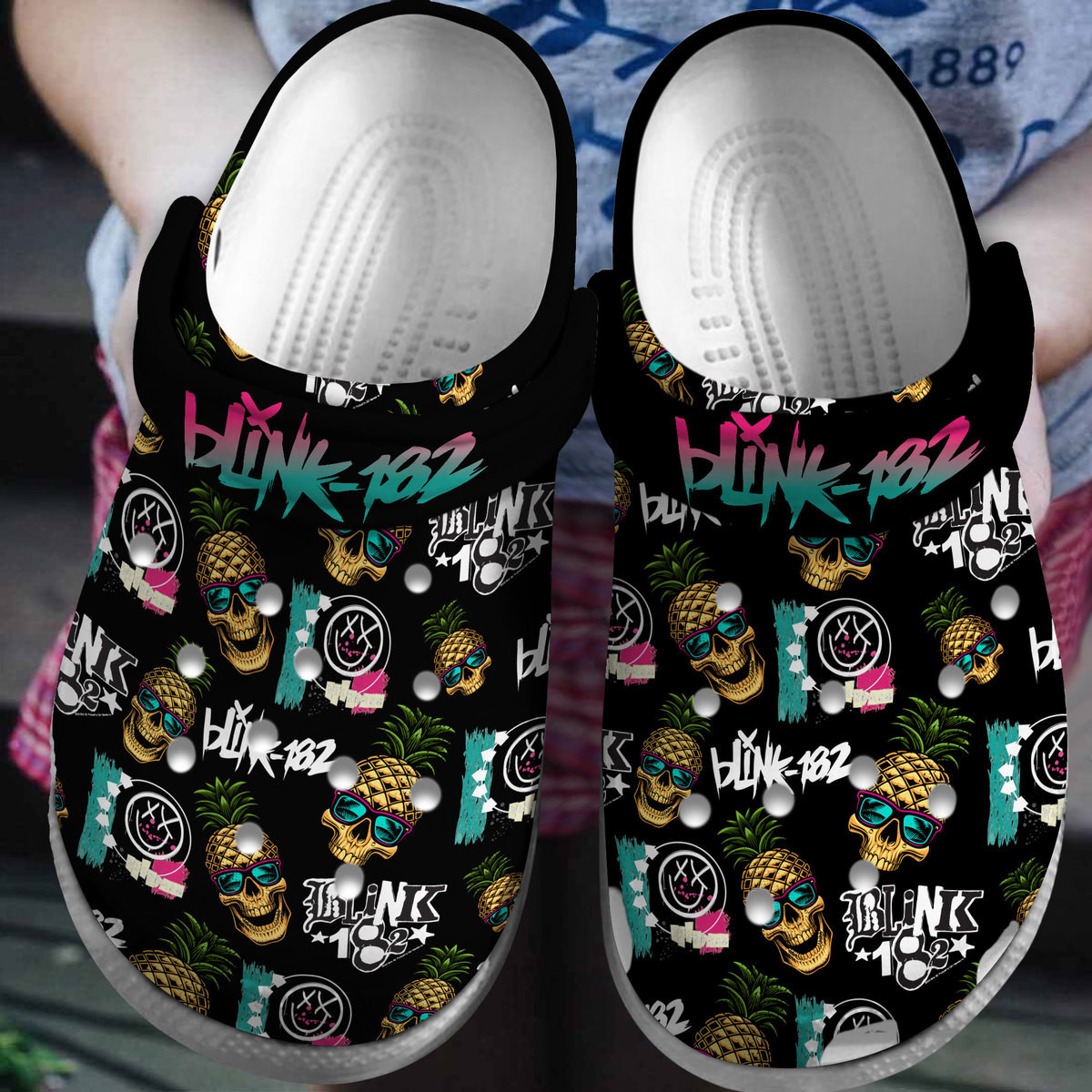 Blink 182 Music Crocs Crocband Clogs Shoes Comfortable For Men Women and Kids