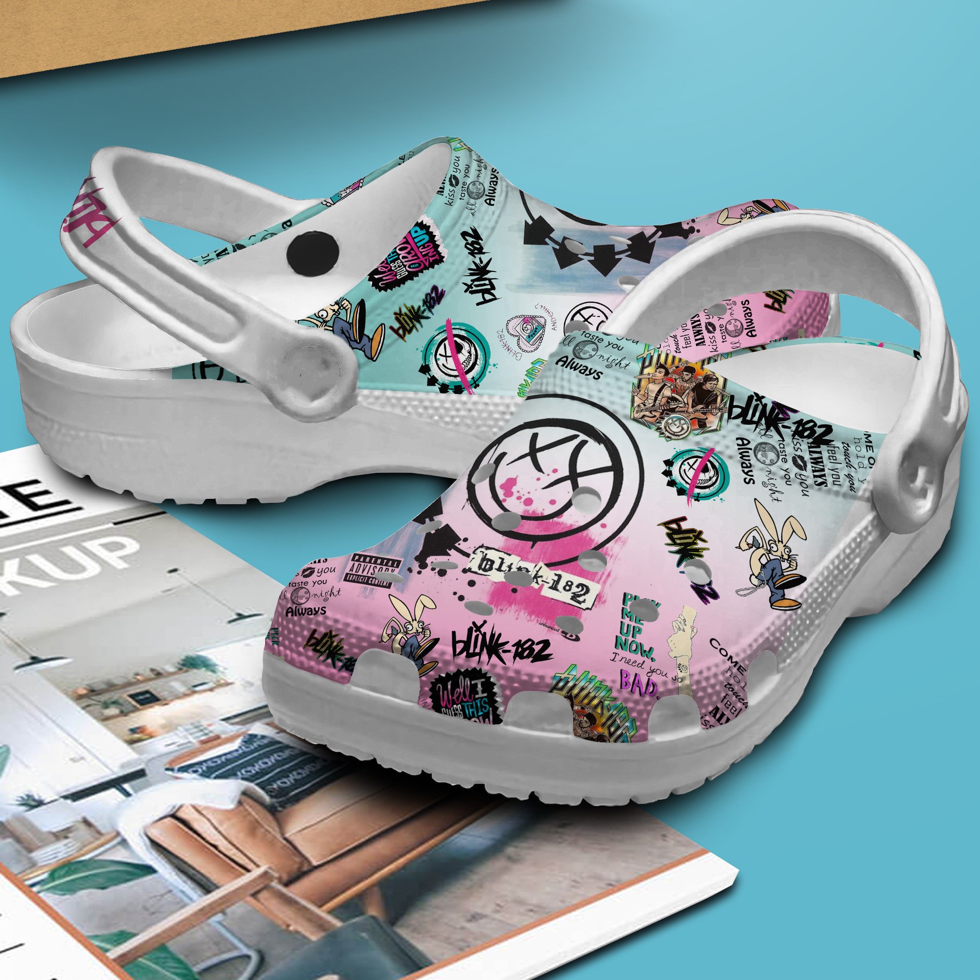Blink 182 Music Crocs Crocband Clogs Shoes Comfortable For Men Women and Kids - Image 3