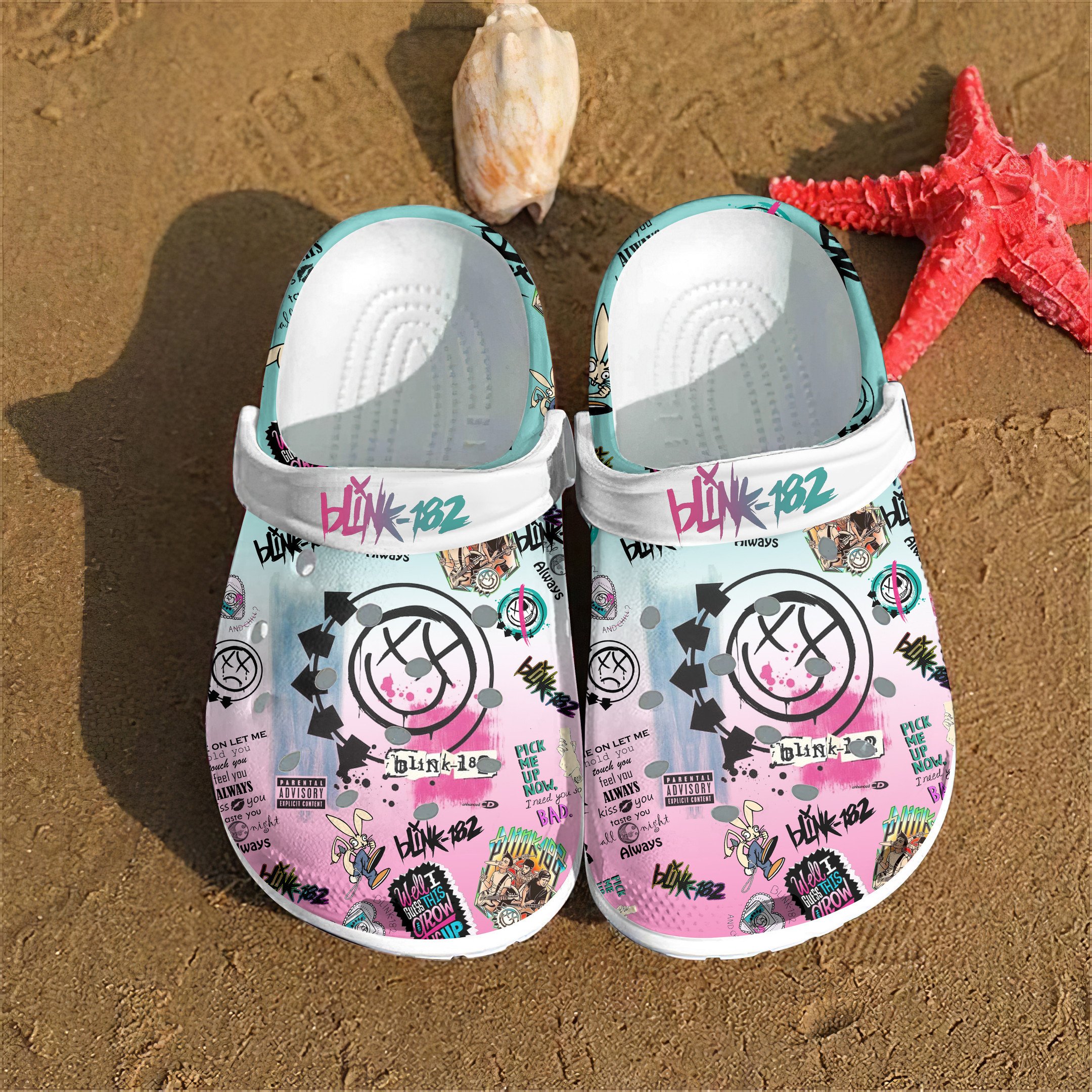 Blink 182 Music Crocs Crocband Clogs Shoes Comfortable For Men Women and Kids - Image 4