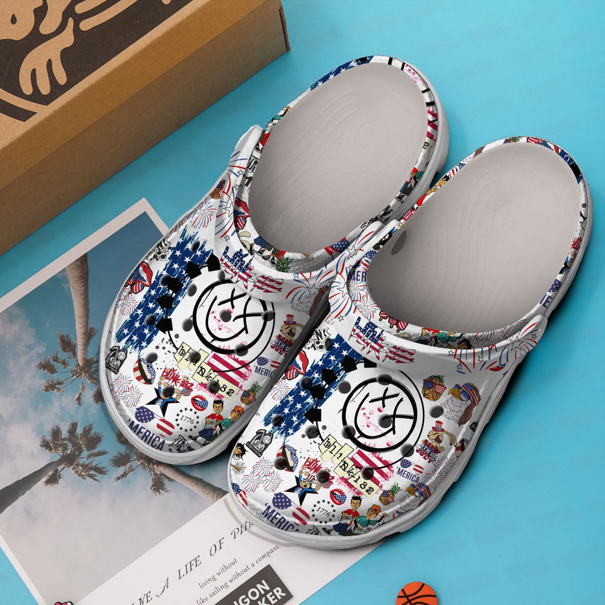 Blink 182 Music Crocs Crocband Clogs Shoes Comfortable For Men Women and Kids - Image 4