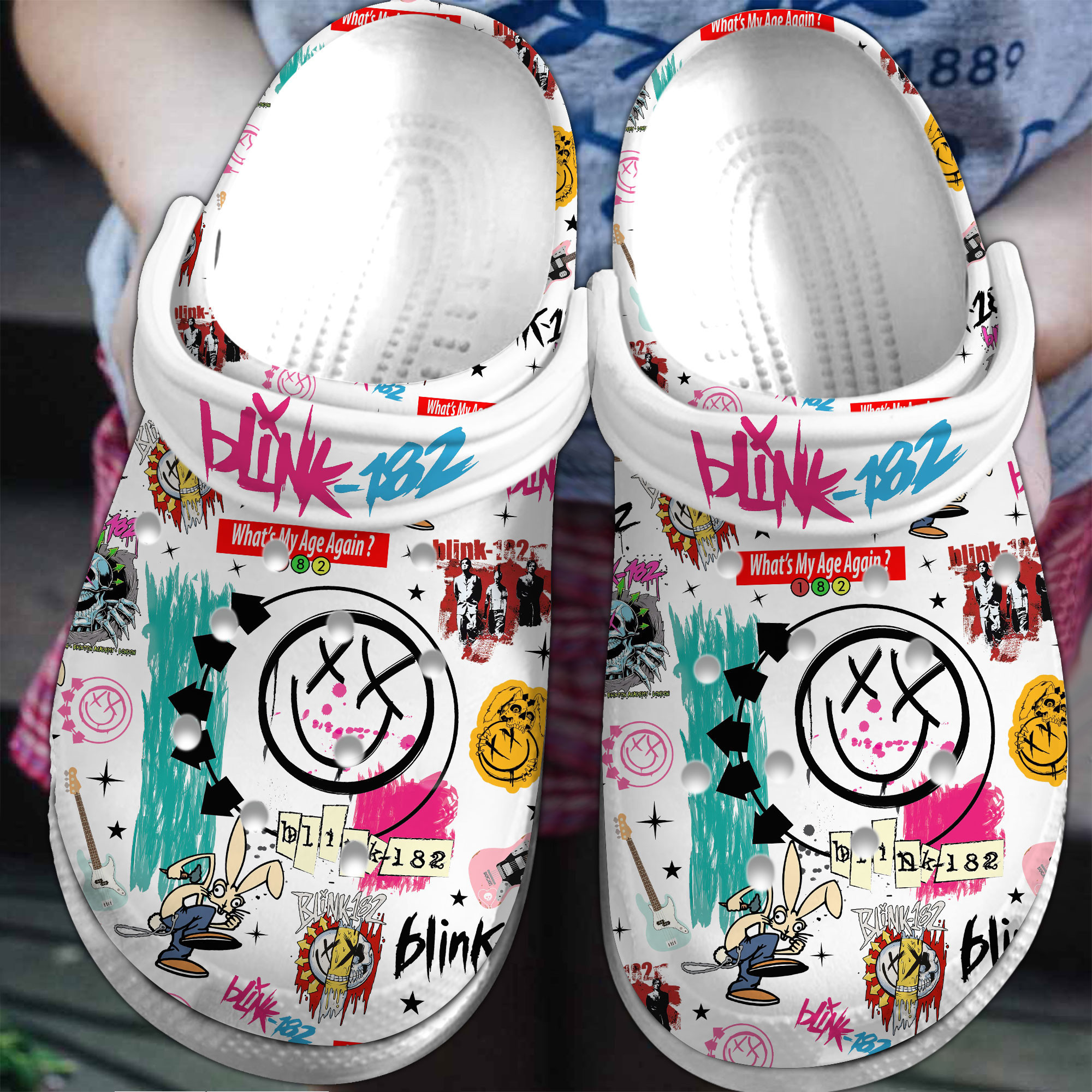 Blink 182 Music Crocs Crocband Clogs Shoes Comfortable For Men Women and Kids