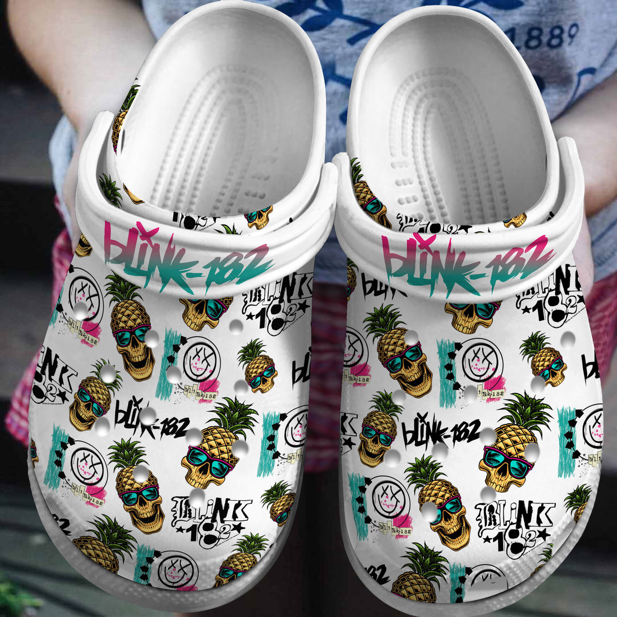 Blink 182 Music Crocs Crocband Clogs Shoes Comfortable For Men Women and Kids