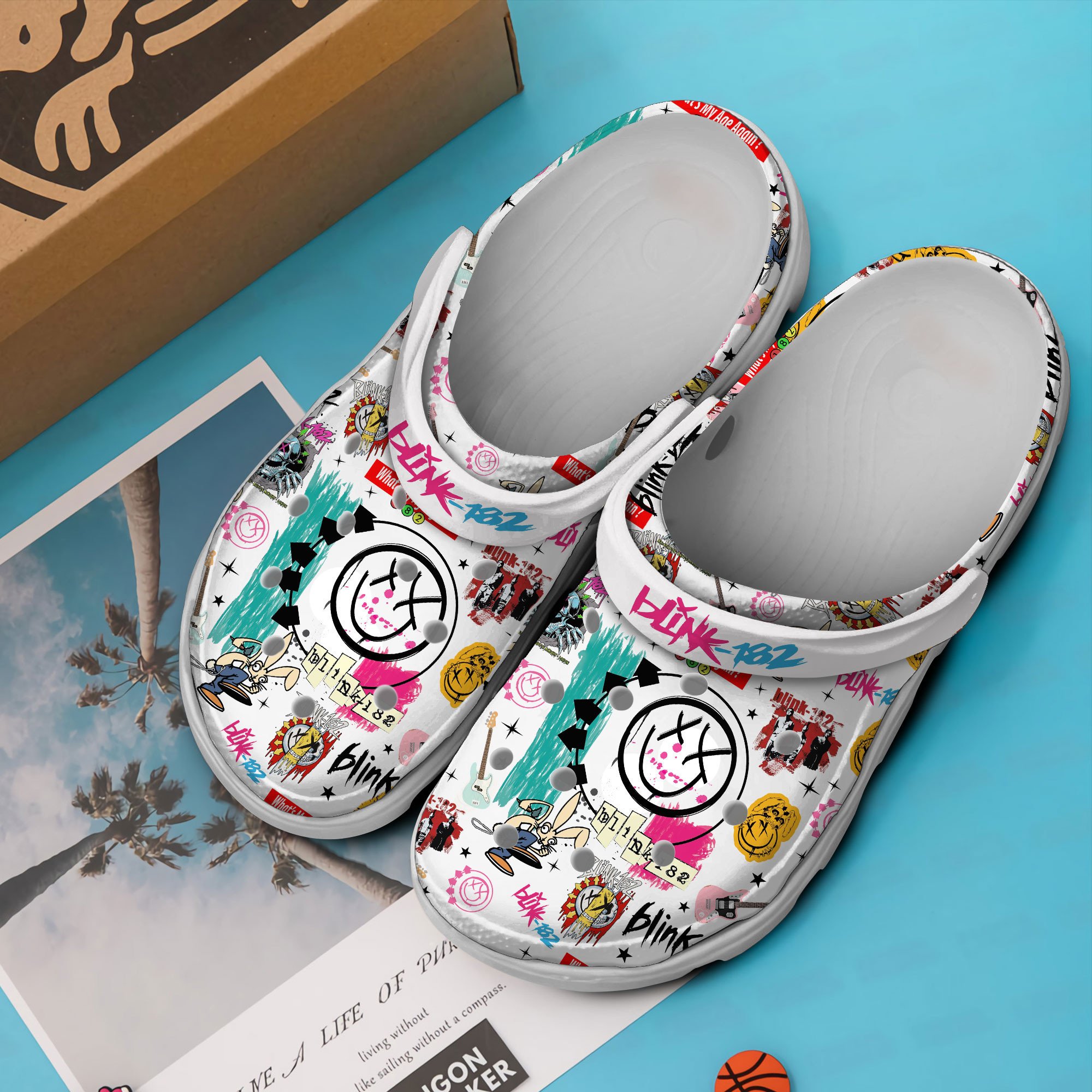 Blink 182 Music Crocs Crocband Clogs Shoes Comfortable For Men Women and Kids - Image 3