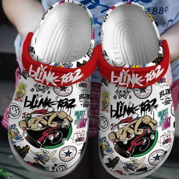 Blink 182 Music Crocs Crocband Clogs Shoes Comfortable For Men Women and Kids