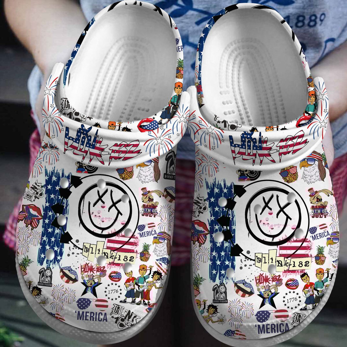 Blink 182 Music Crocs Crocband Clogs Shoes Comfortable For Men Women and Kids - Image 2